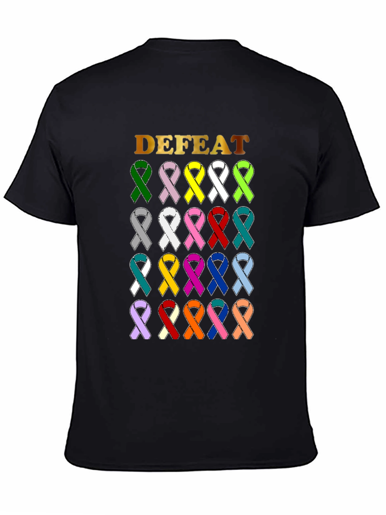 Defeat Cancer Awareness Ribbon T-Shirt