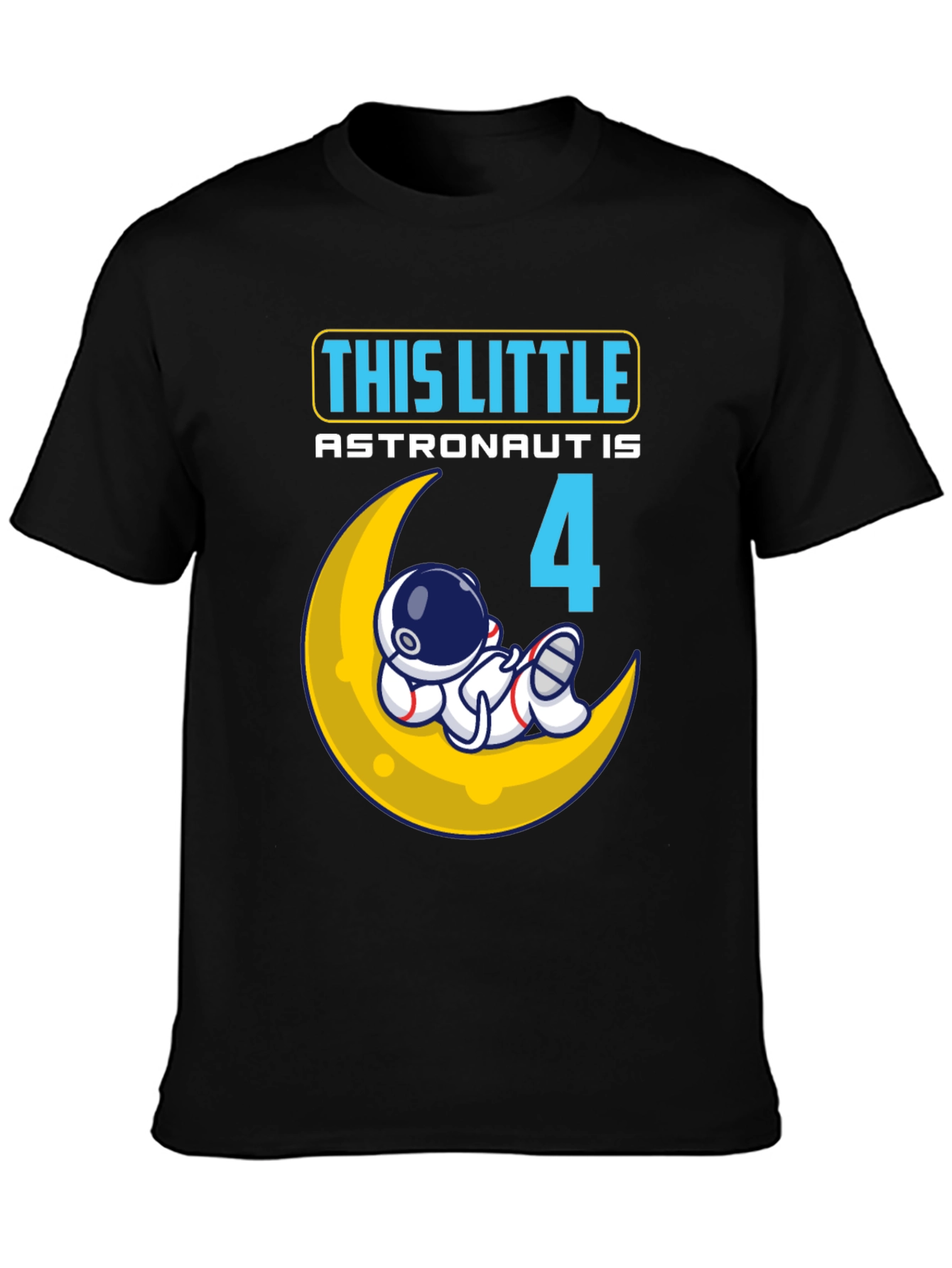 Astronaut Birthday T-Shirt - This Little Astronaut is 4