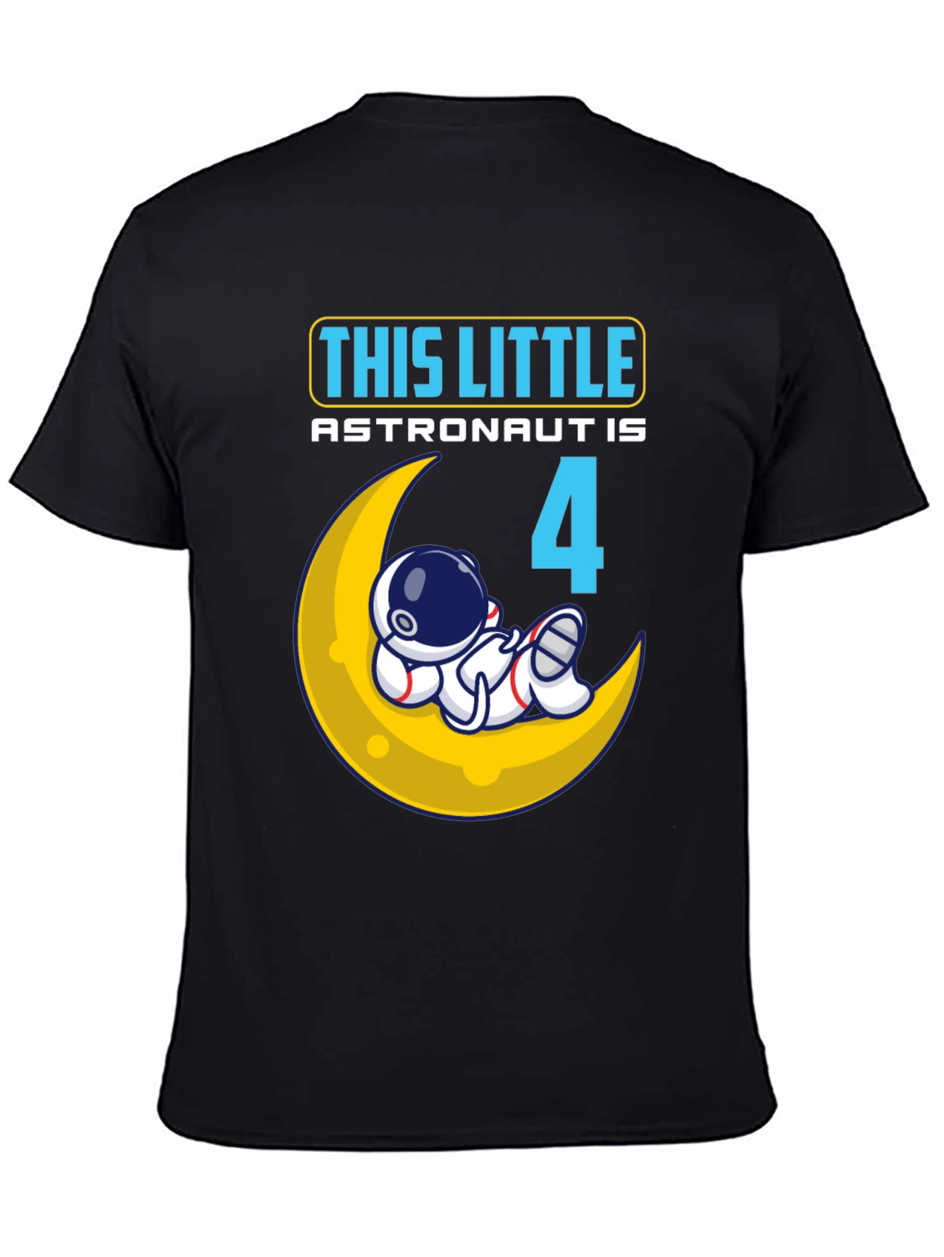 Astronaut Birthday T-Shirt - This Little Astronaut is 4