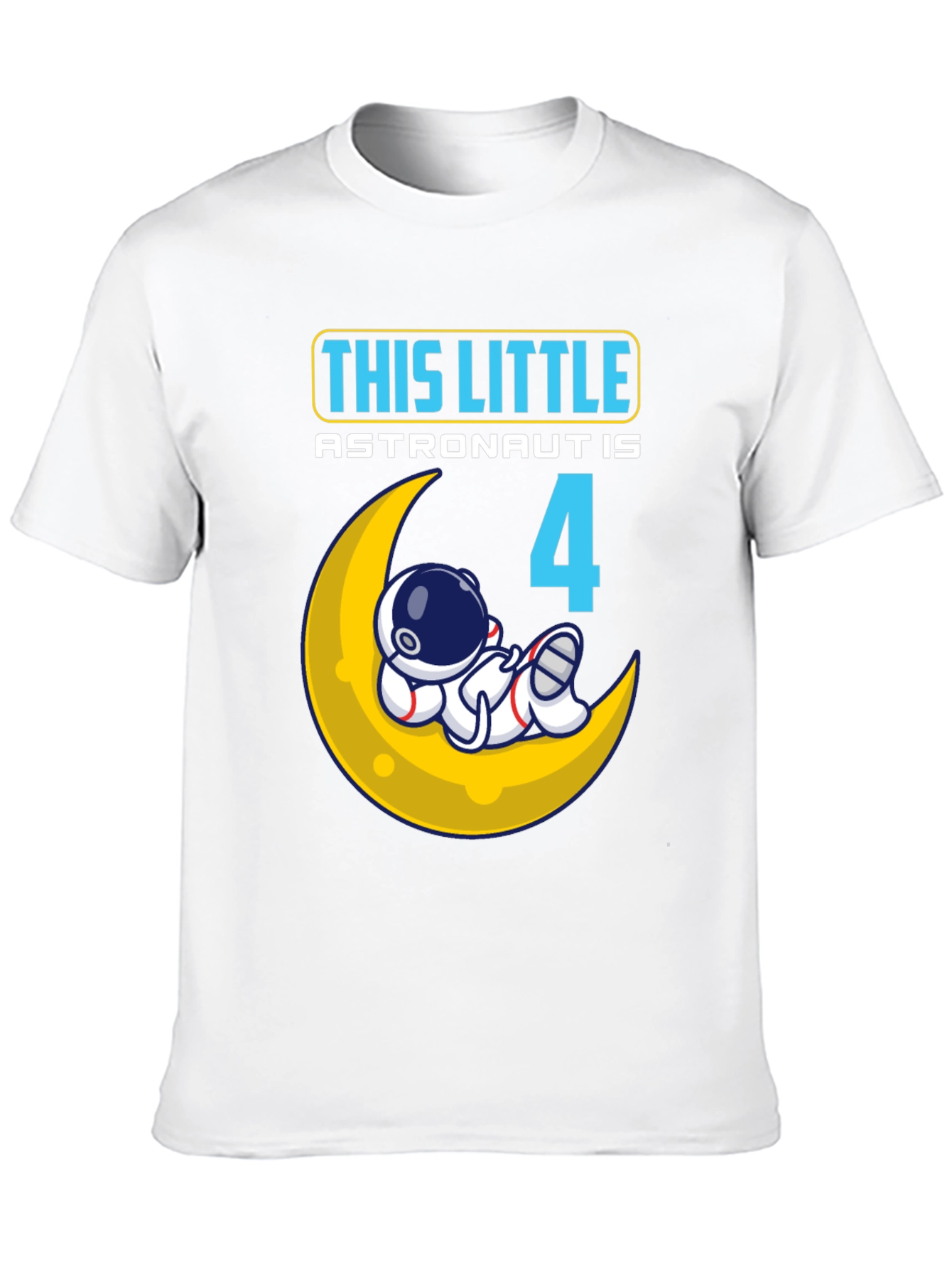 Astronaut Birthday T-Shirt - This Little Astronaut is 4