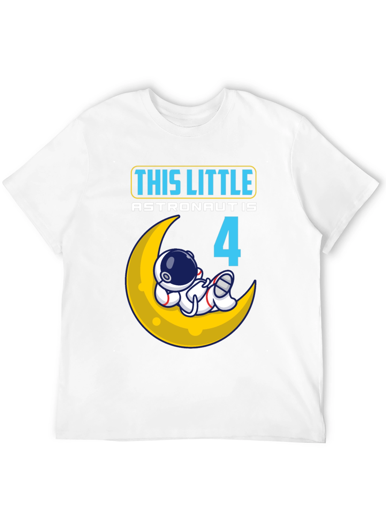 Astronaut Birthday T-Shirt - This Little Astronaut is 4