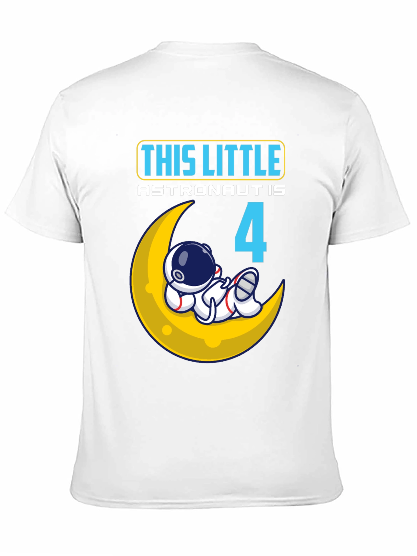 Astronaut Birthday T-Shirt - This Little Astronaut is 4