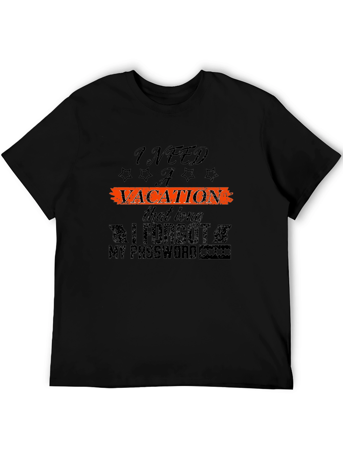 Vacation Mode T-Shirt - Black Graphic Tee