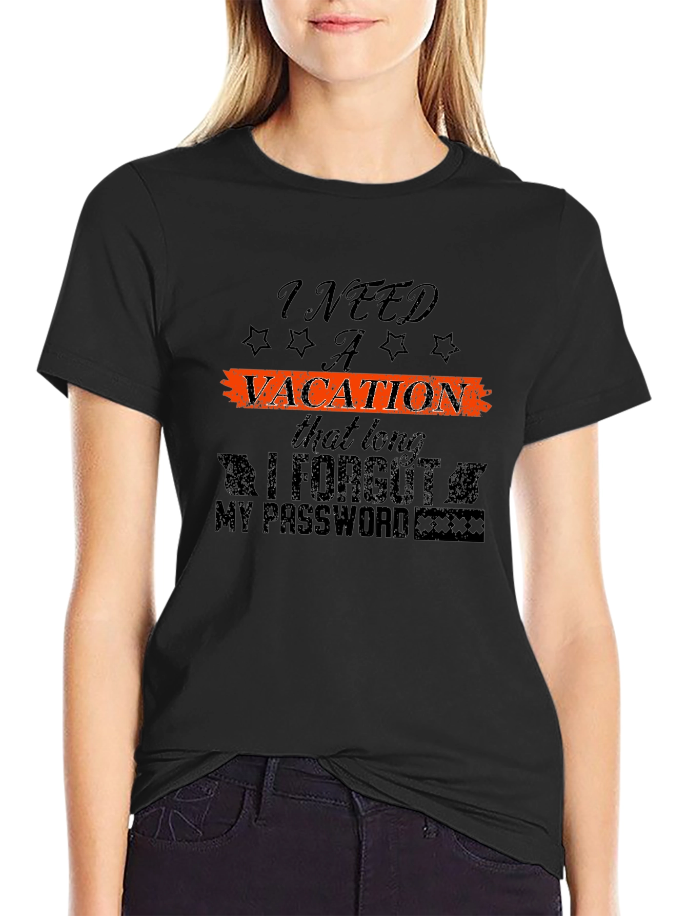 Vacation Mode T-Shirt - Black Graphic Tee