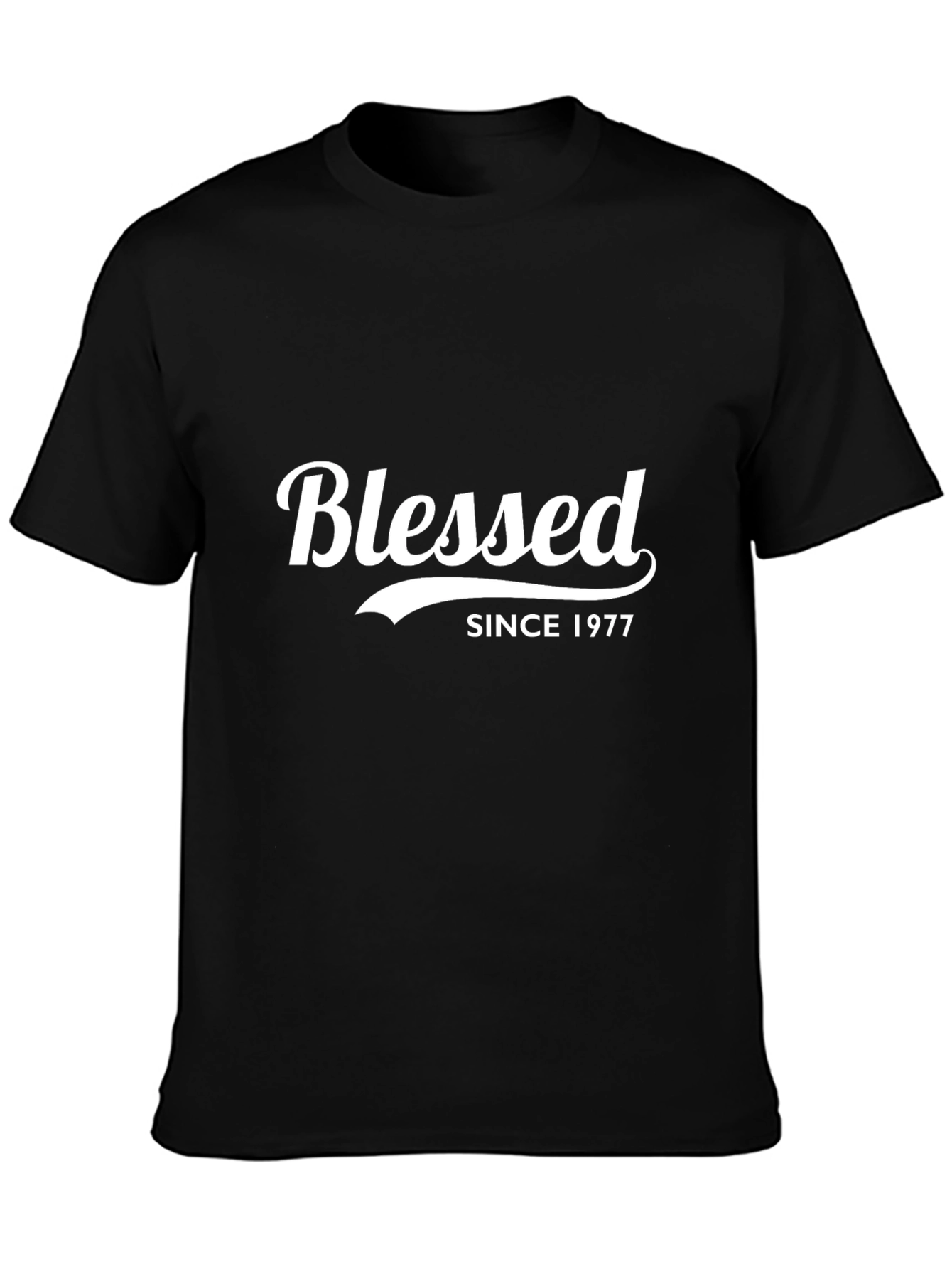 Blessed Since 1977 Black Tee