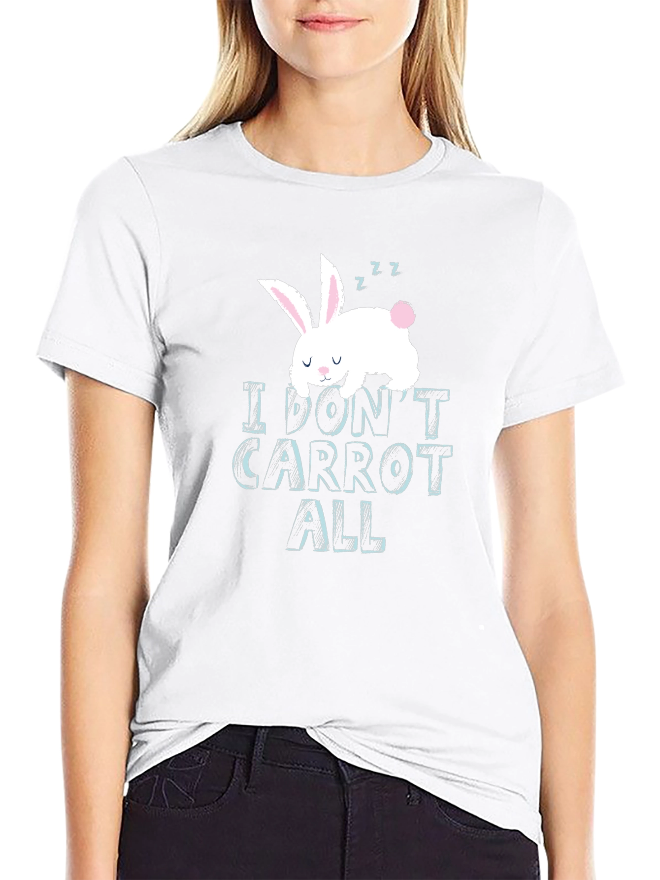 I Dont Carrot All Funny Bunny Graphic T-Shirt