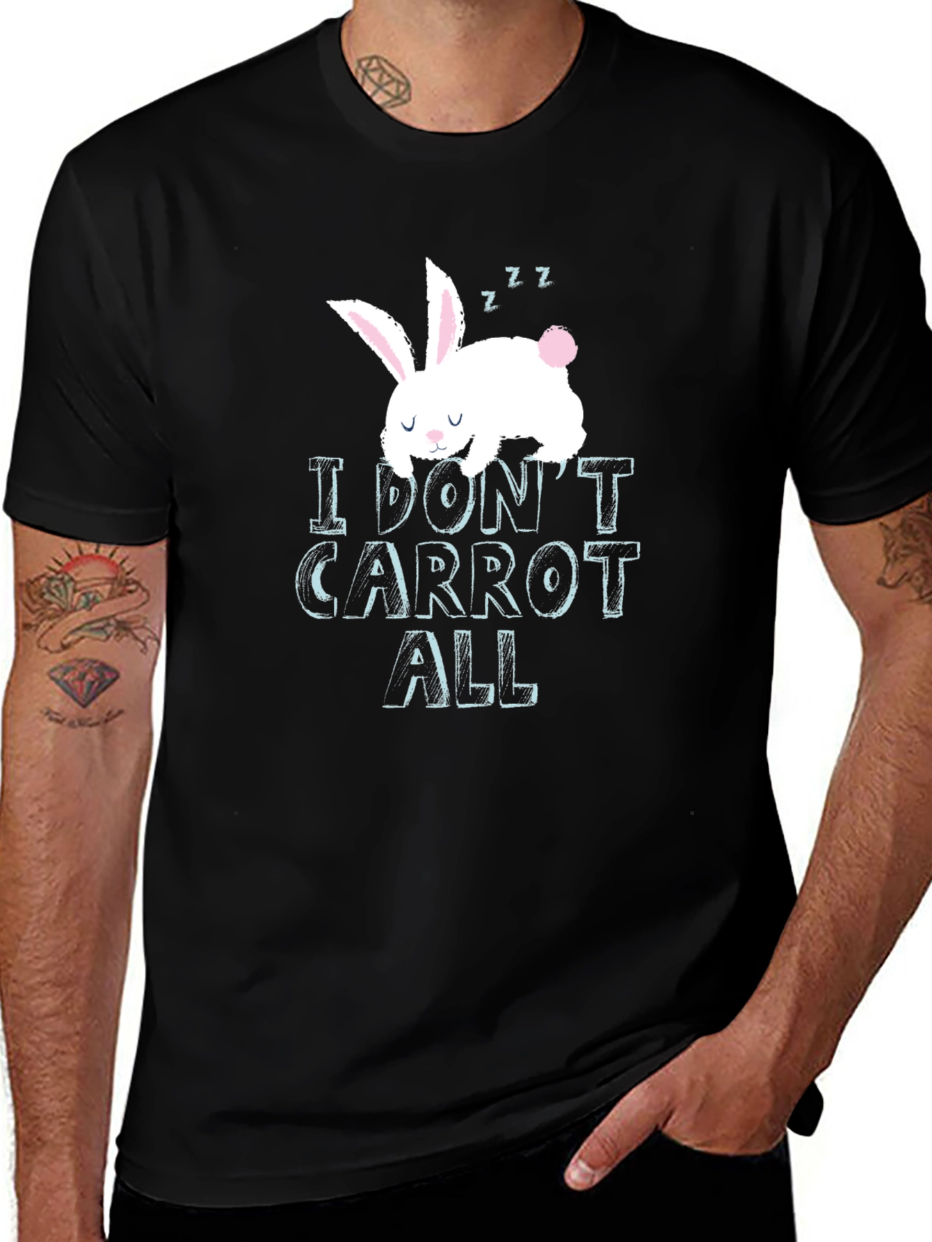 I Dont Carrot All Funny Bunny Graphic T-Shirt