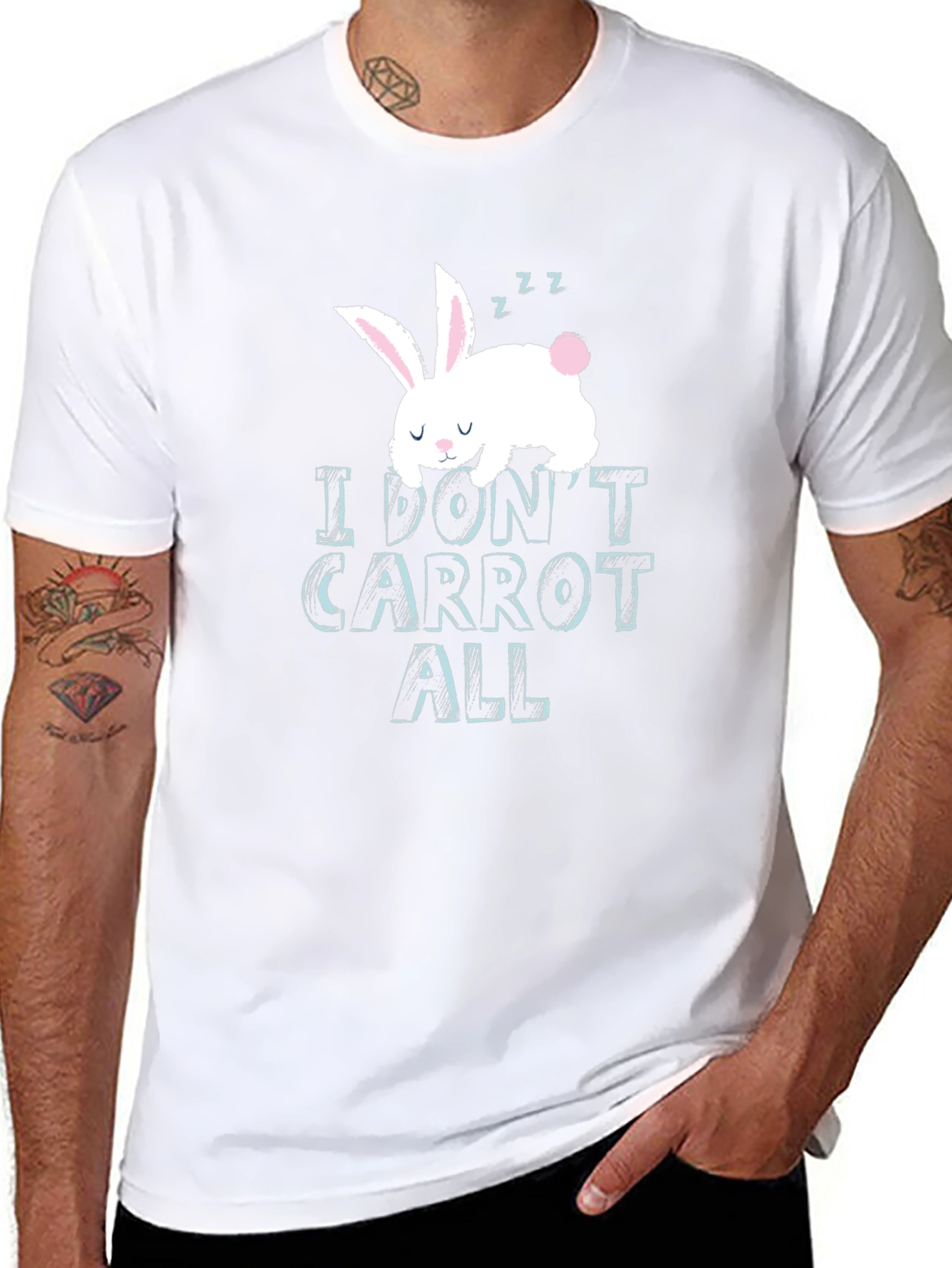 I Dont Carrot All Funny Bunny Graphic T-Shirt