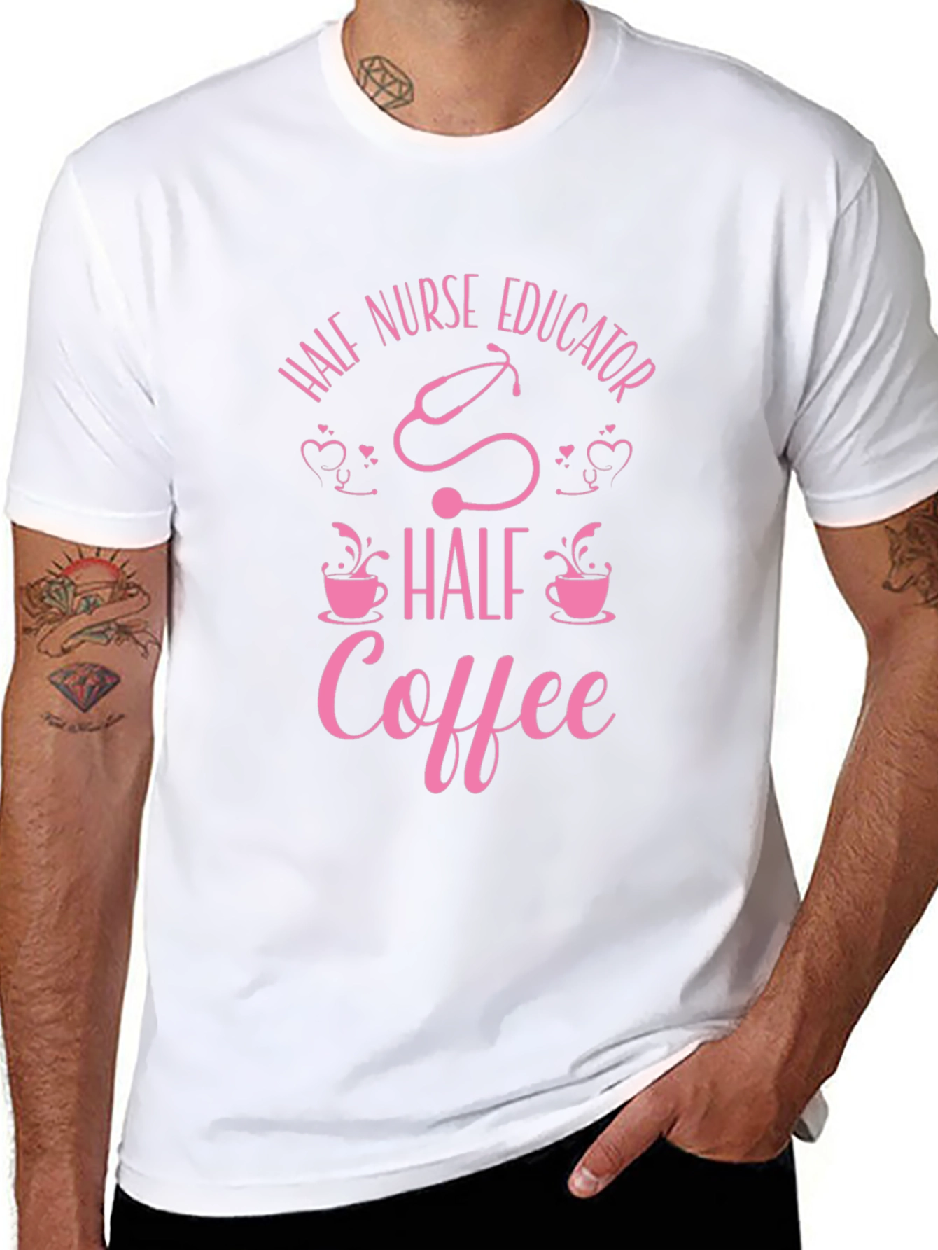 Half Nurse Educator Half Coffee T-Shirt