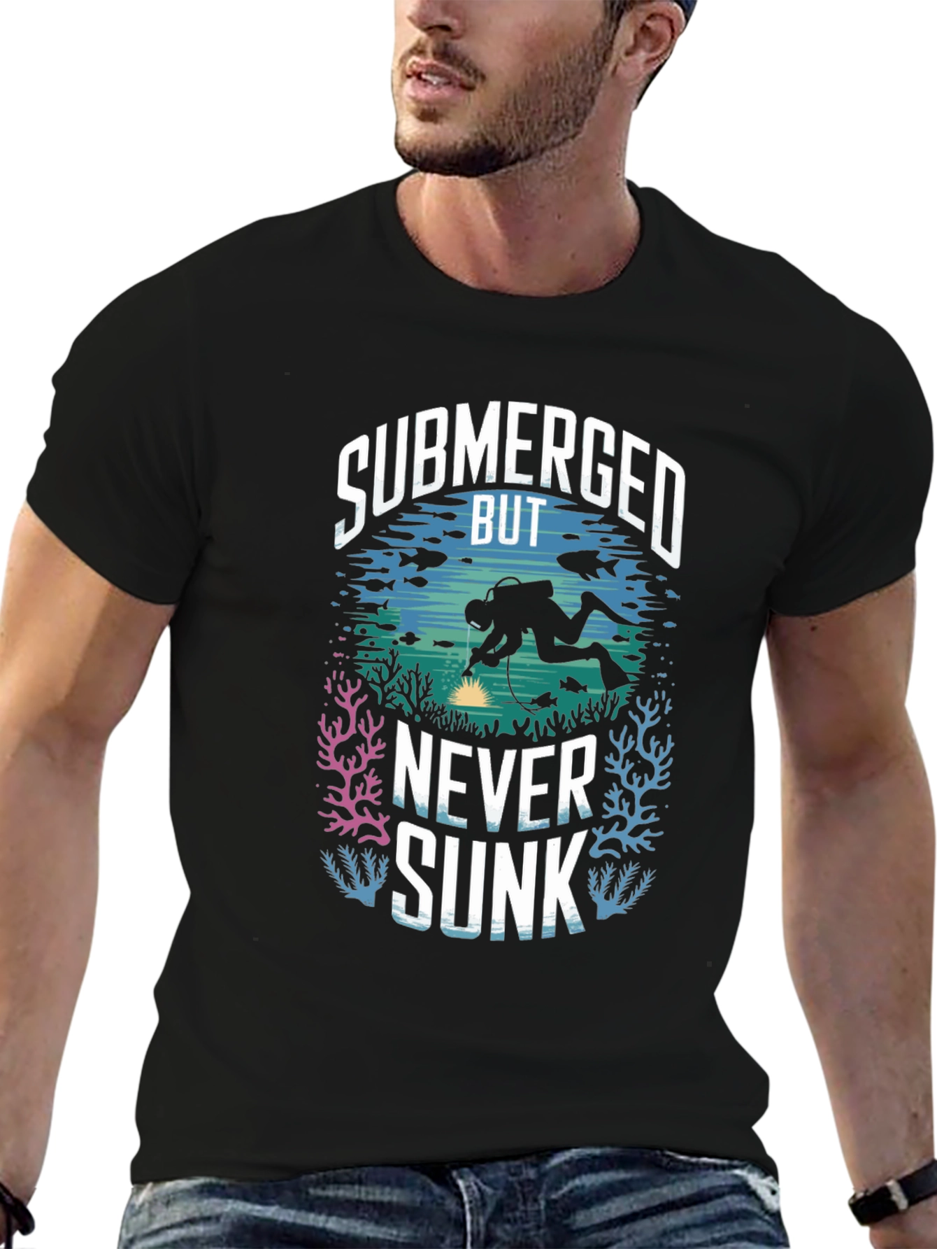 Submerged But Never Sunk Scuba Diving T-Shirt