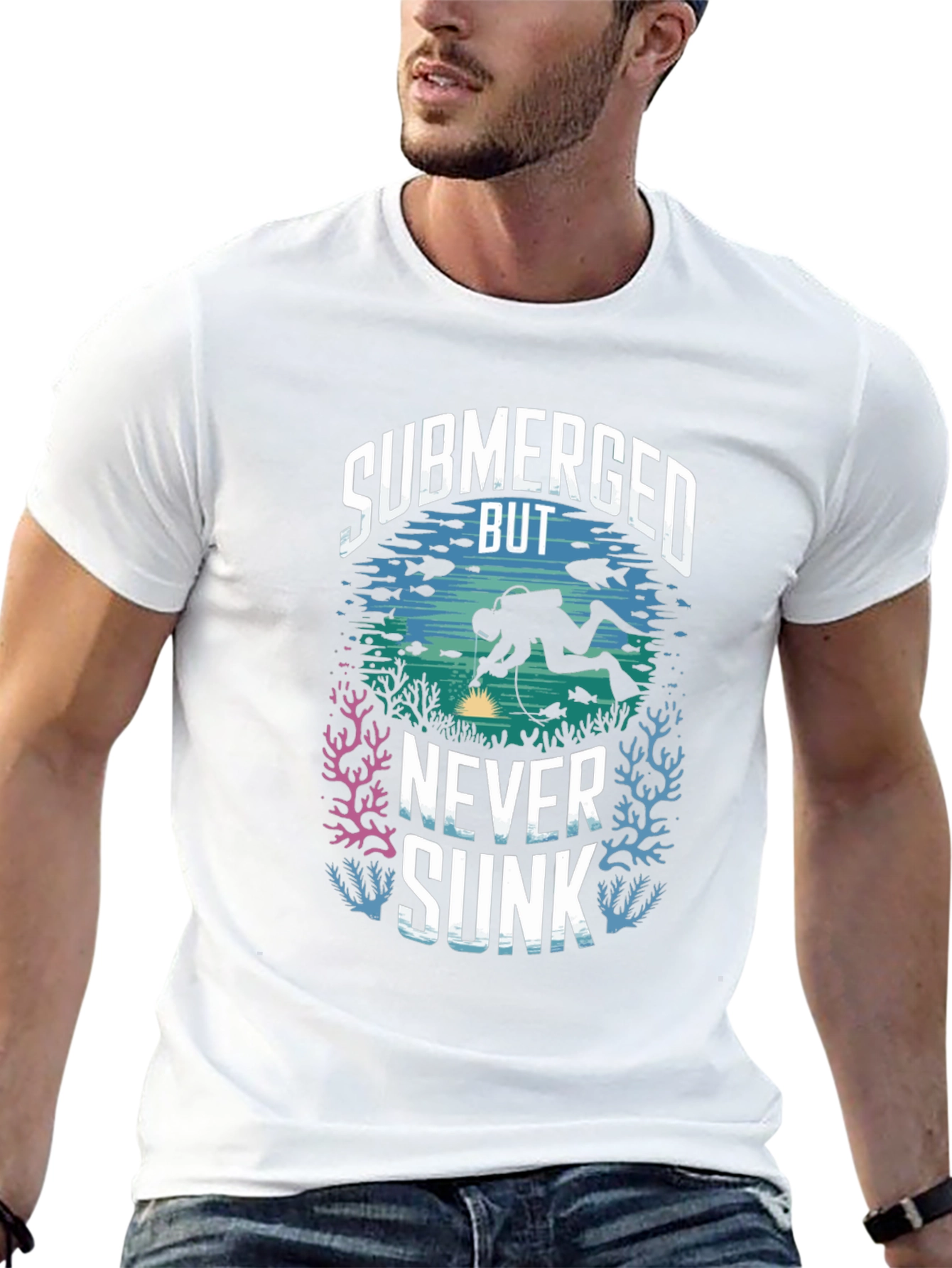 Submerged But Never Sunk Scuba Diving T-Shirt