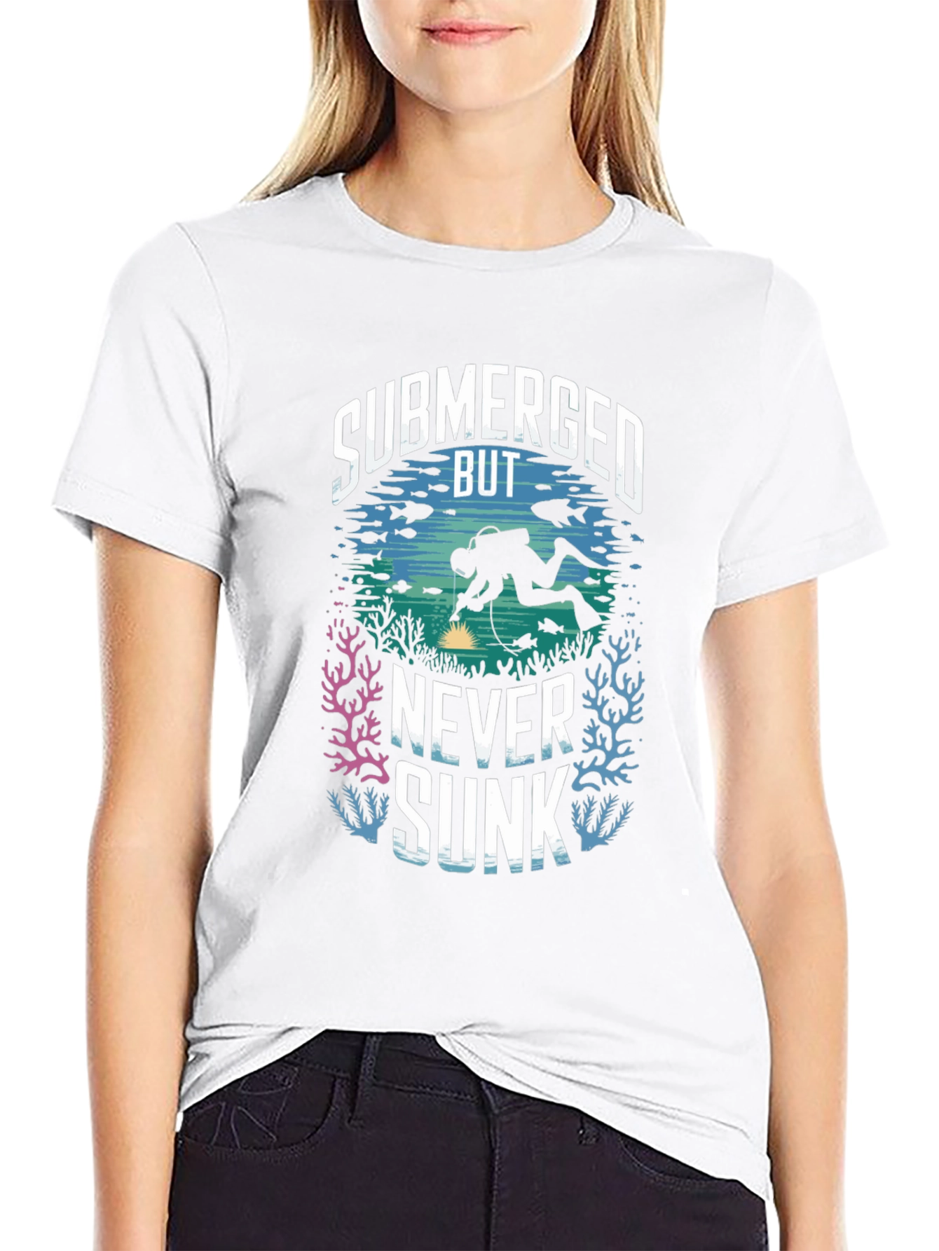 Submerged But Never Sunk Scuba Diving T-Shirt