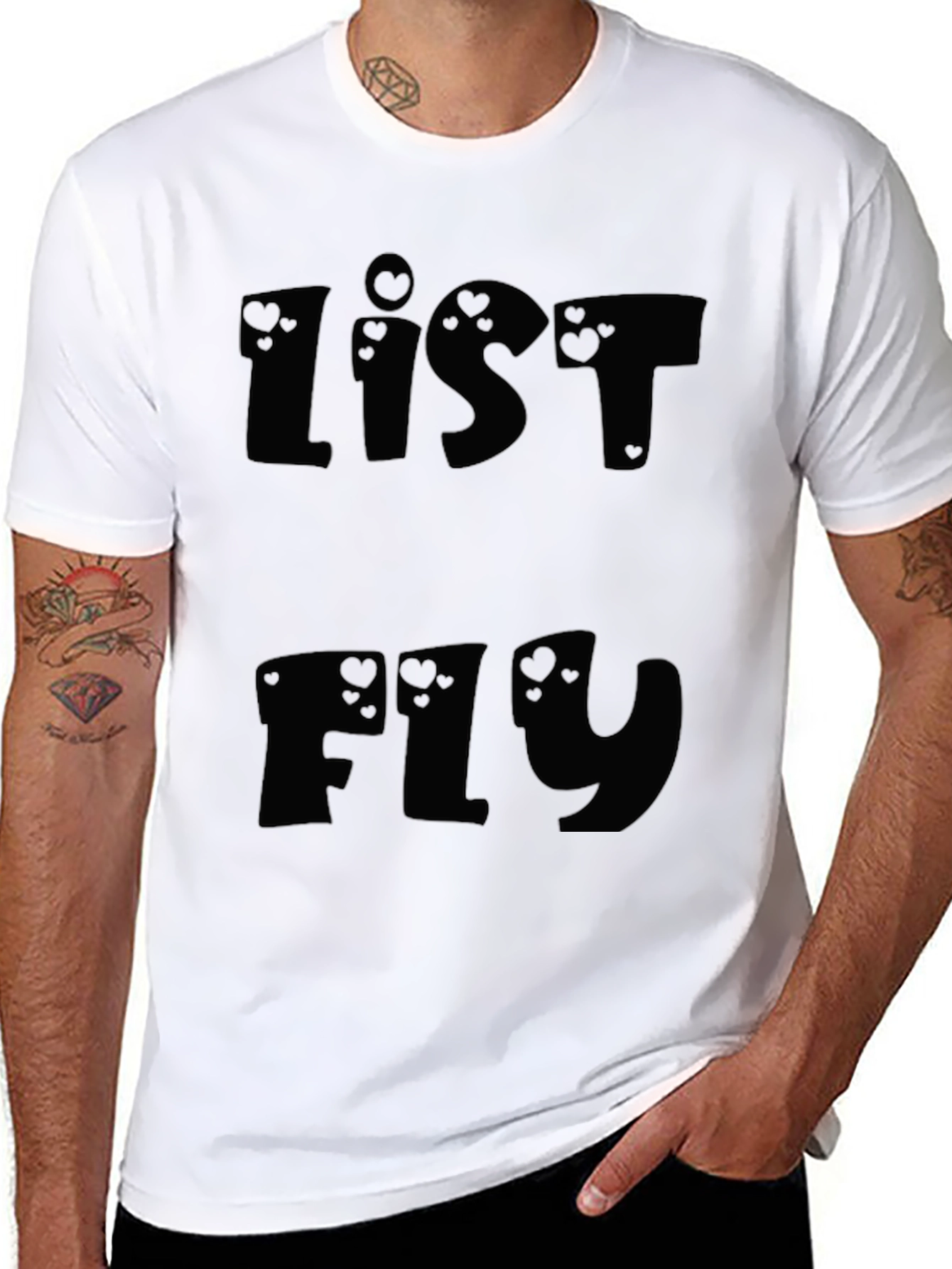 List Fly Black Graphic Tee