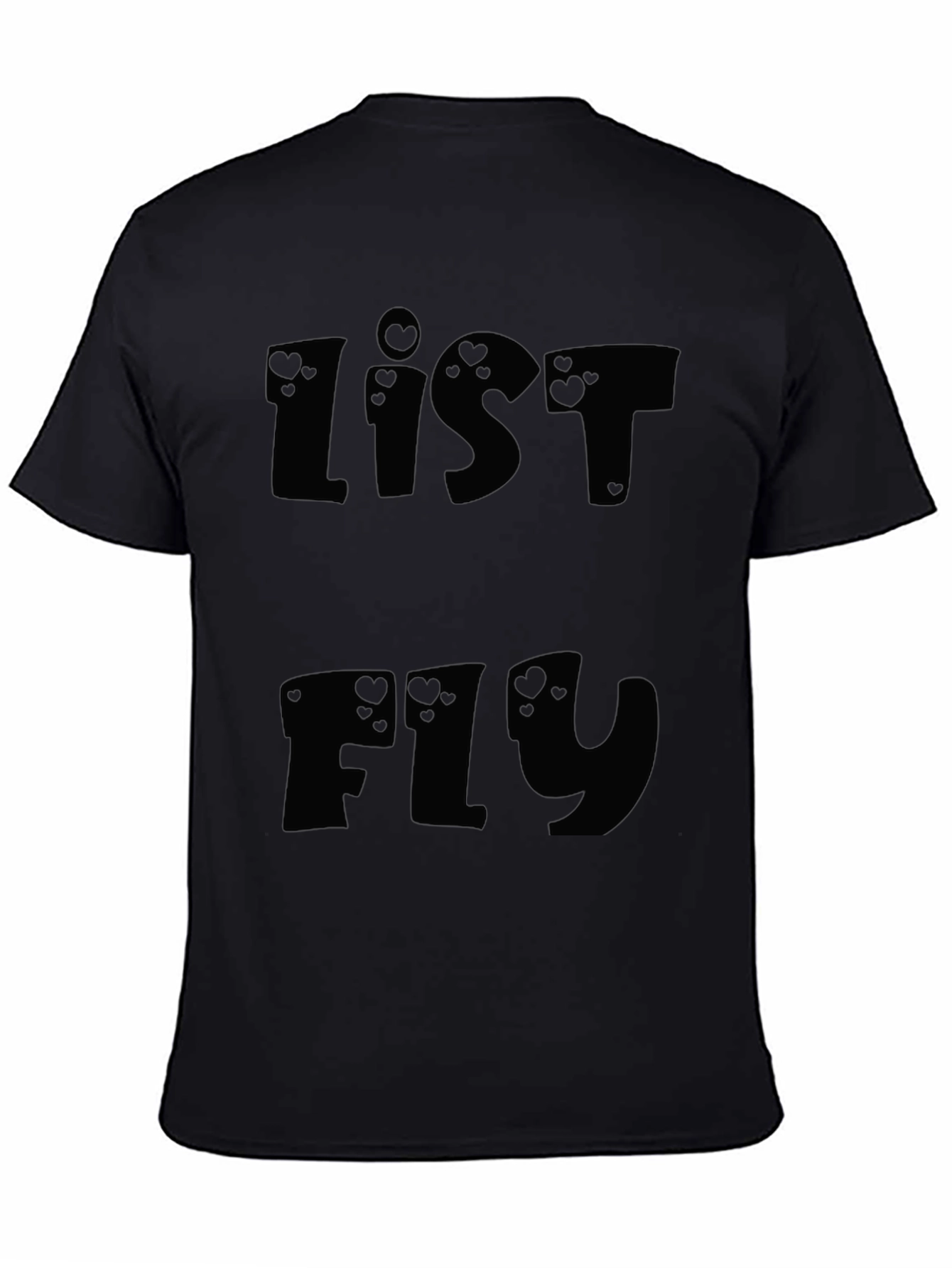List Fly Black Graphic Tee