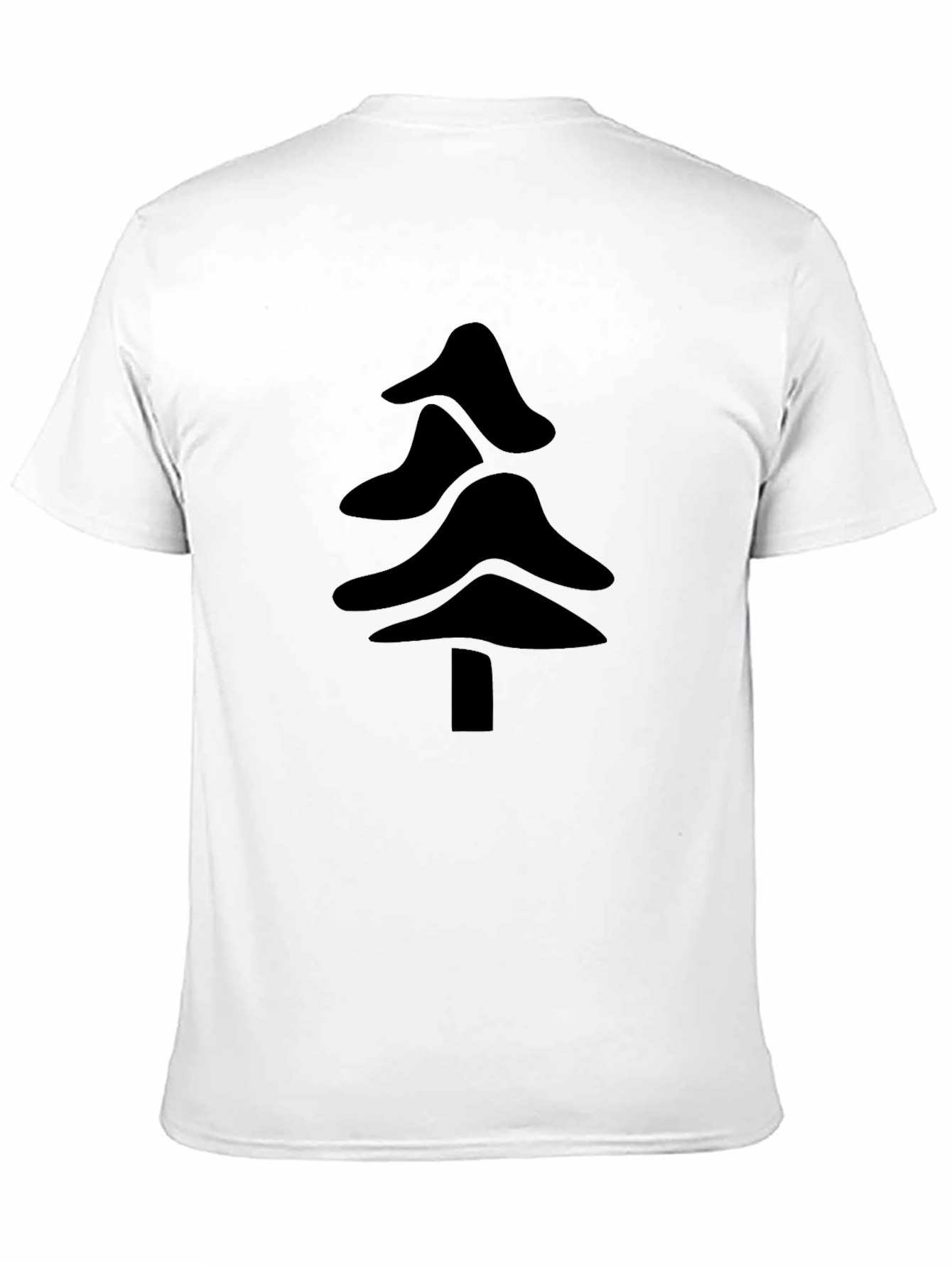 Modern Tree Graphic Black T-Shirt