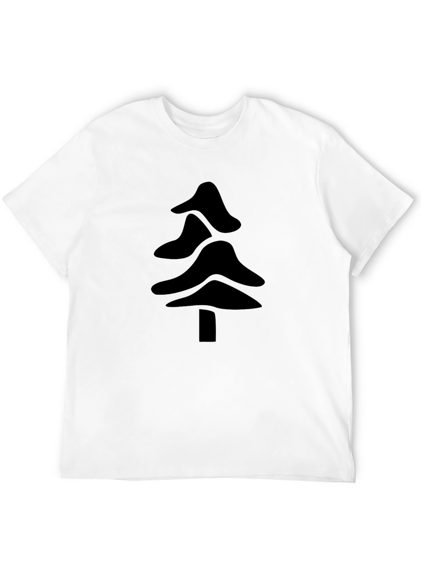 Modern Tree Graphic Black T-Shirt