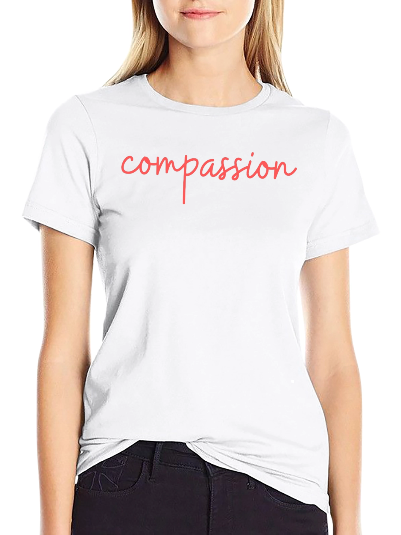Compassion Script Tee - Soft Cotton Blend