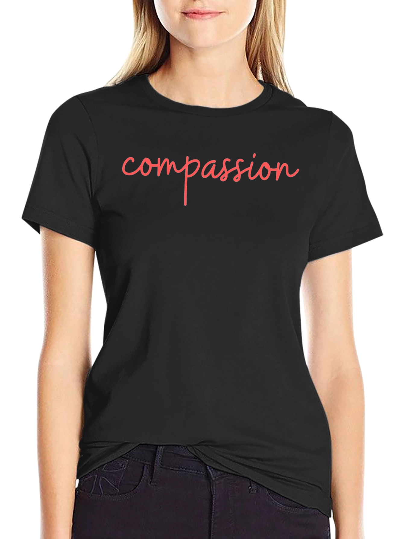 Compassion Script Tee - Soft Cotton Blend