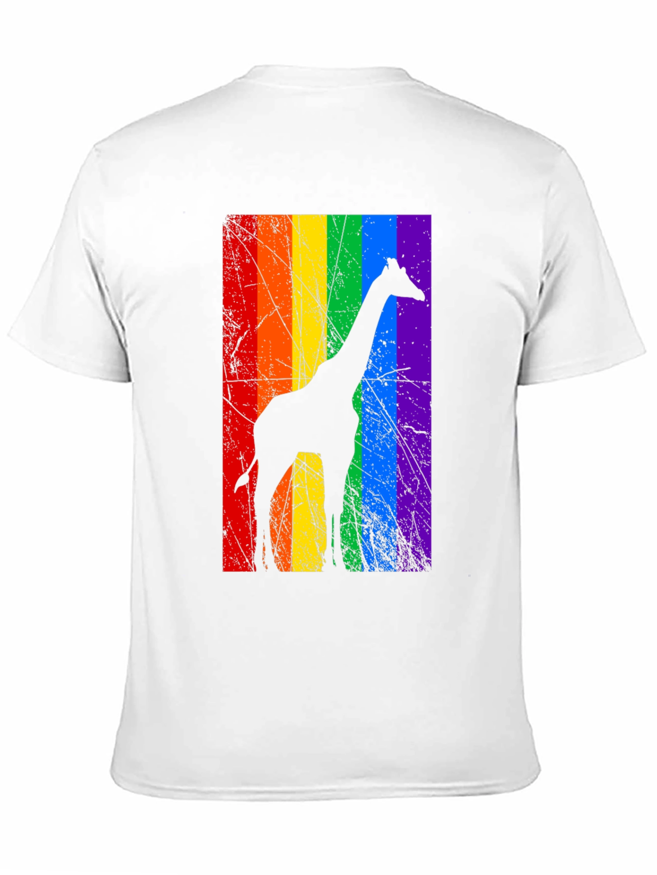 Rainbow Giraffe Graphic Tee