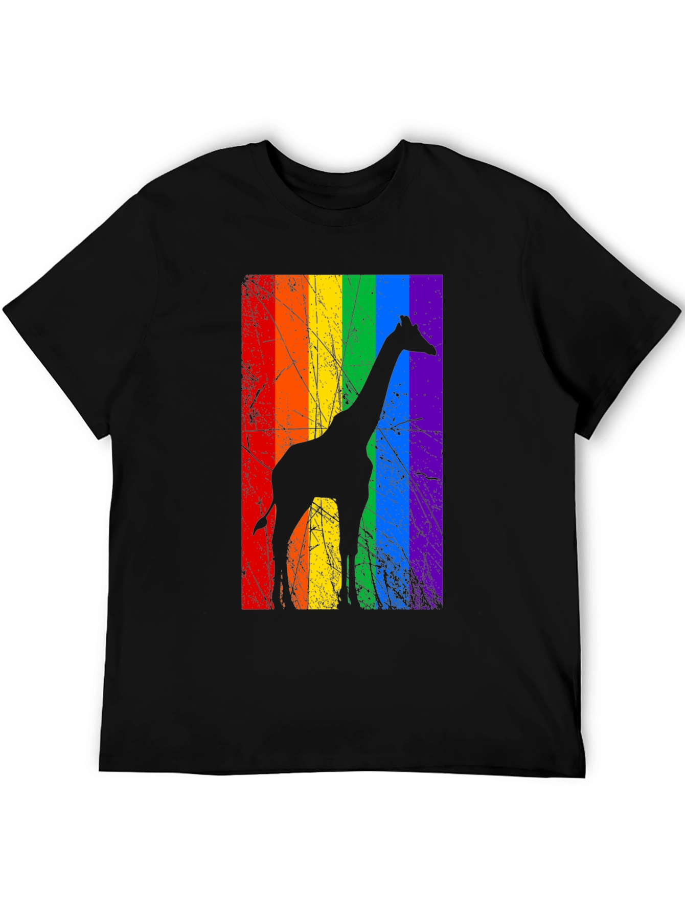 Rainbow Giraffe Graphic Tee