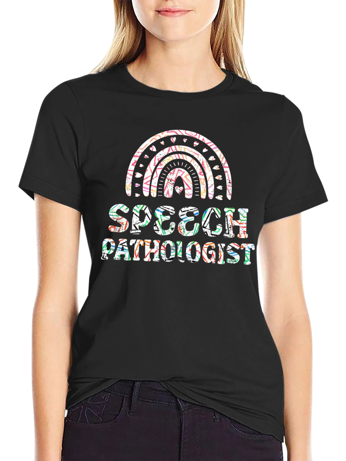 Speech Pathologist Rainbow Graphic Tee