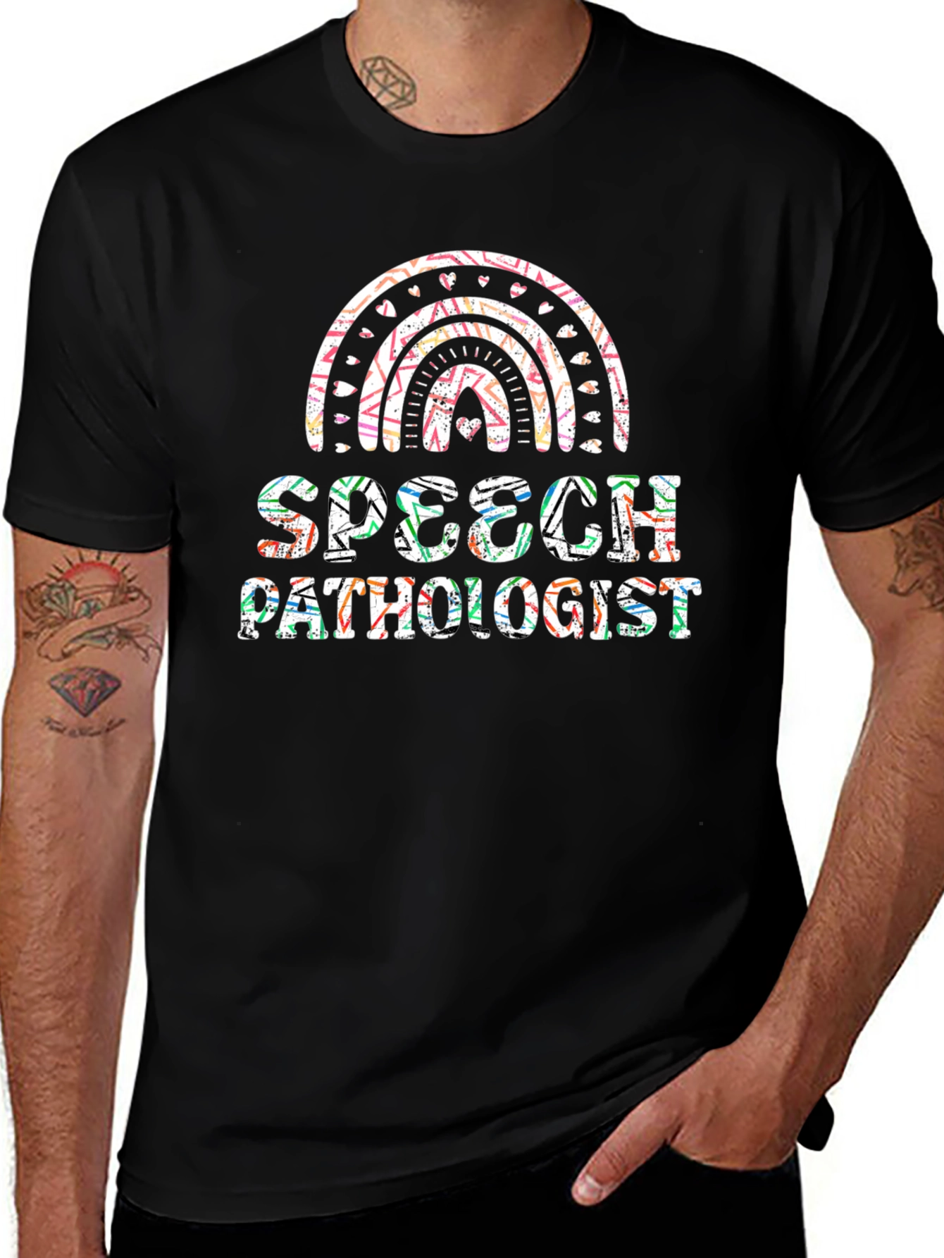 Speech Pathologist Rainbow Graphic Tee