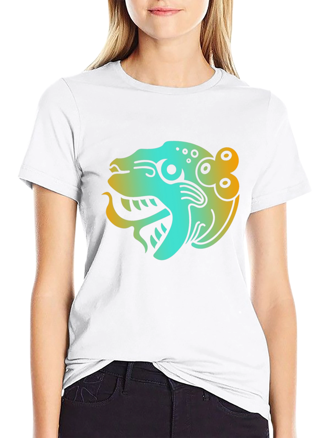 Aztec Jaguar Graphic Black T-Shirt