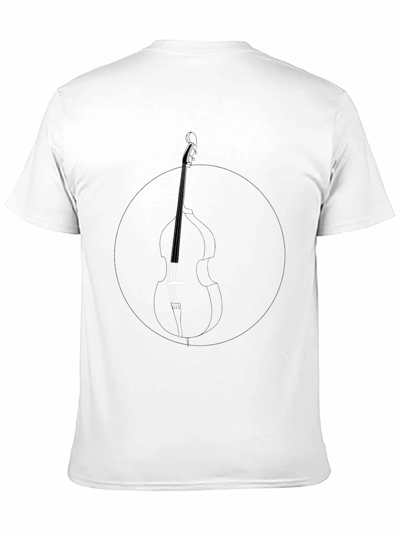 Bass Guitar Graphic Tee - Black Casual Style