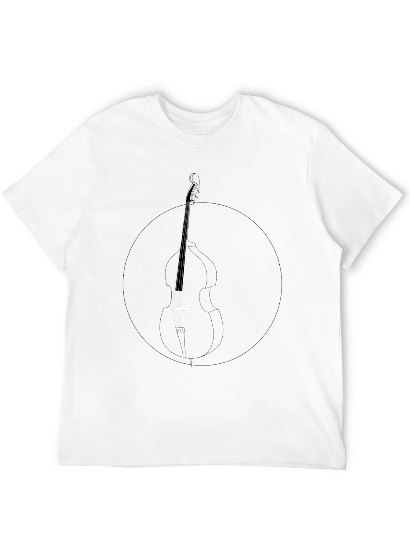 Bass Guitar Graphic Tee - Black Casual Style
