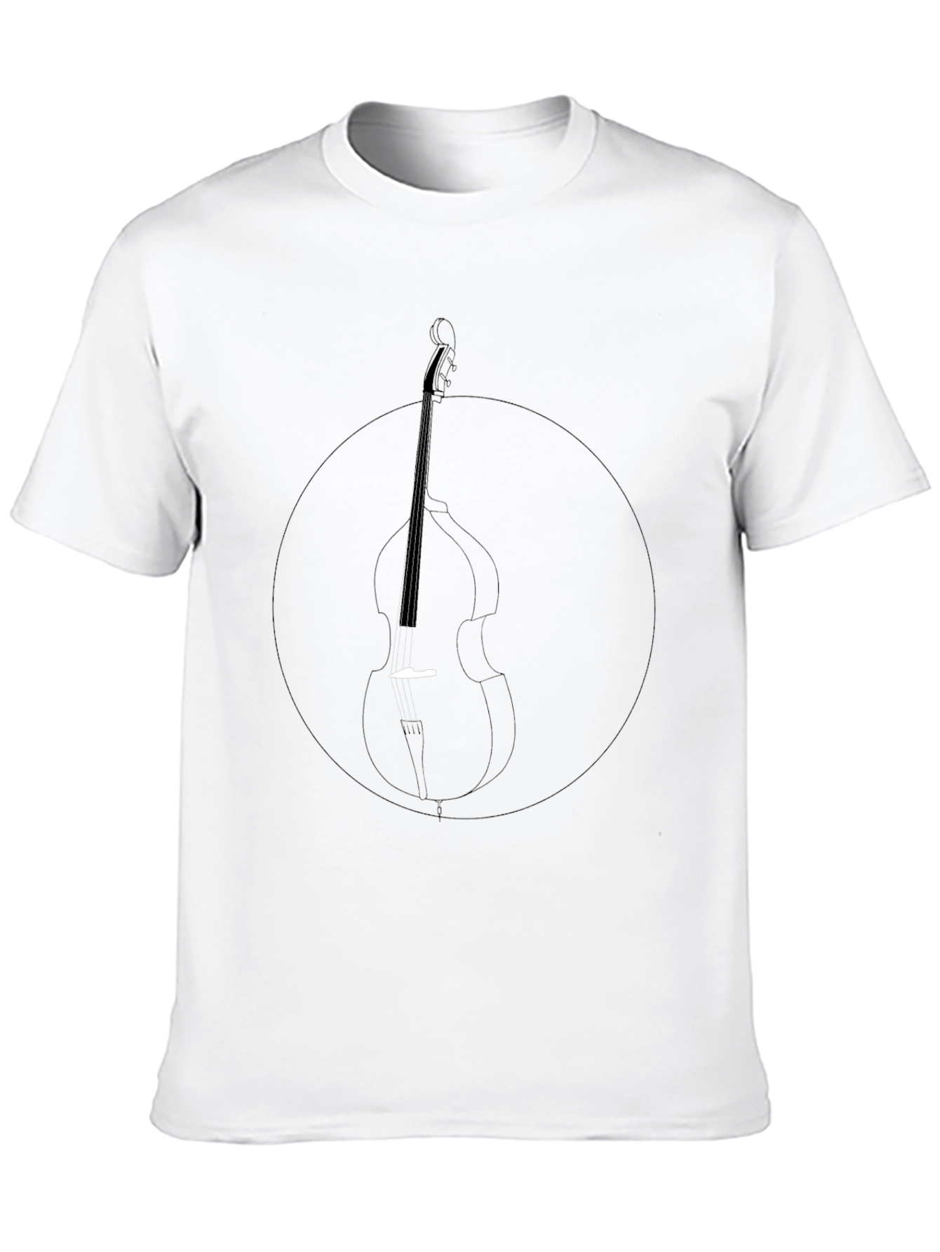 Bass Guitar Graphic Tee - Black Casual Style