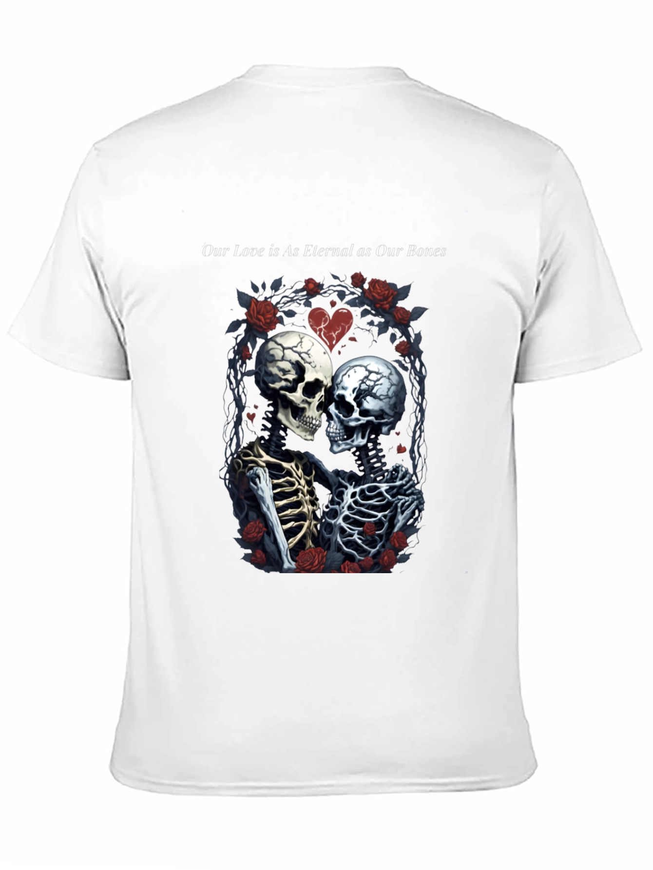 Eternal Love Skeleton Graphic T-Shirt