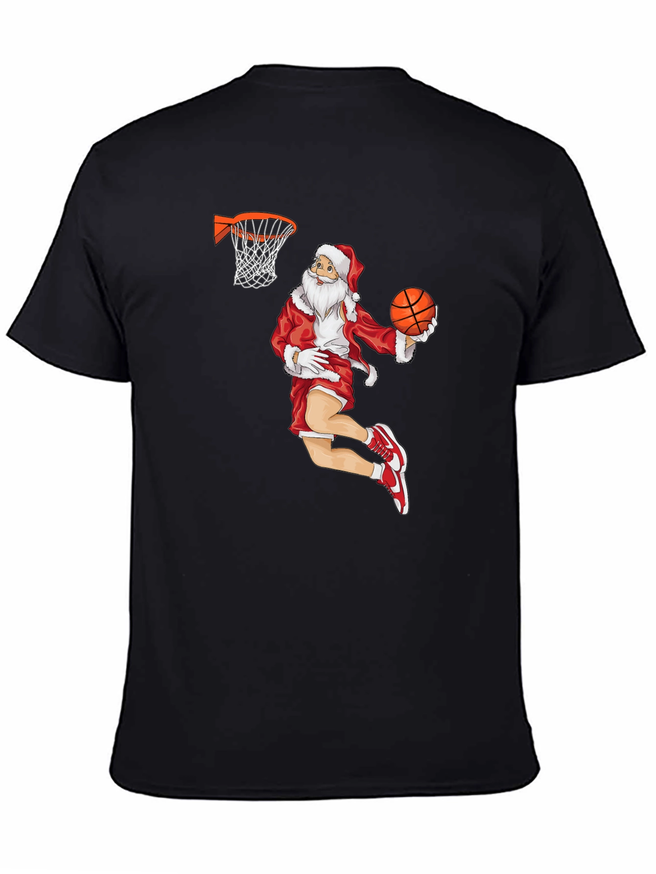 Santa Dunk T-Shirt - Holiday Basketball Tee