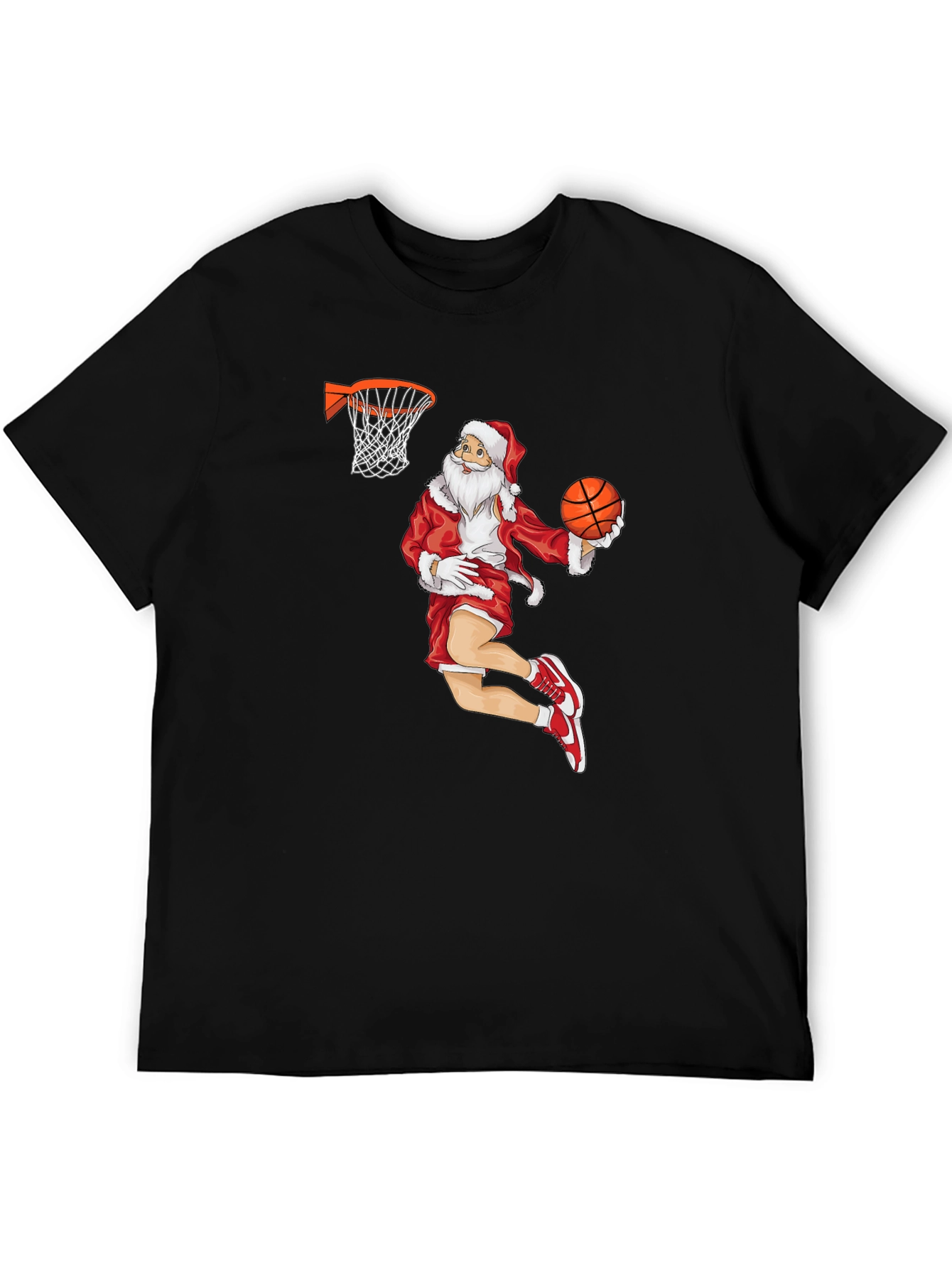 Santa Dunk T-Shirt - Holiday Basketball Tee
