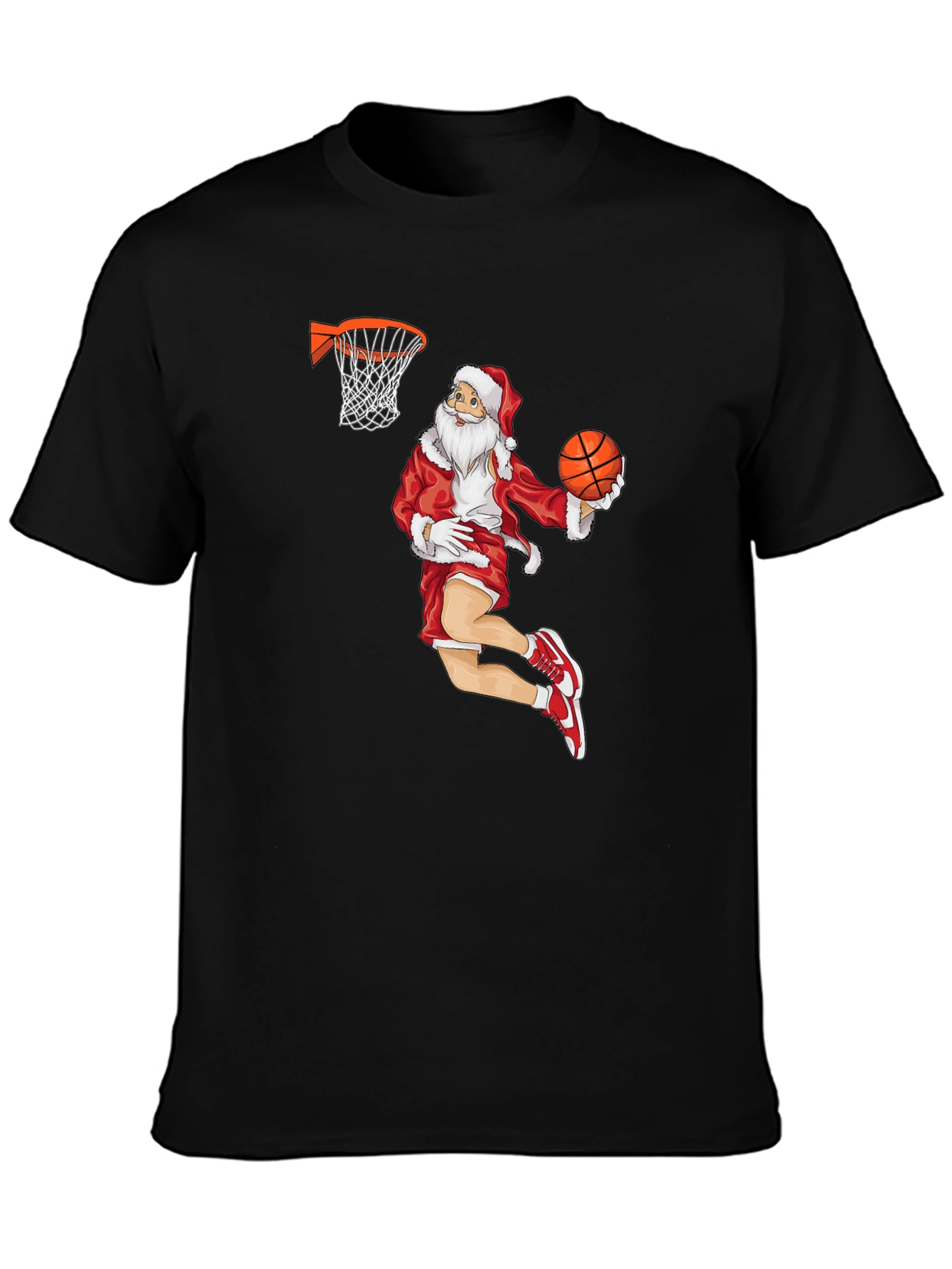 Santa Dunk T-Shirt - Holiday Basketball Tee
