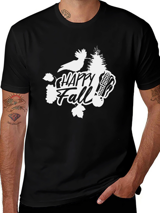 Happy Fall Graphic Tee - Unisex Soft Cotton T-Shirt