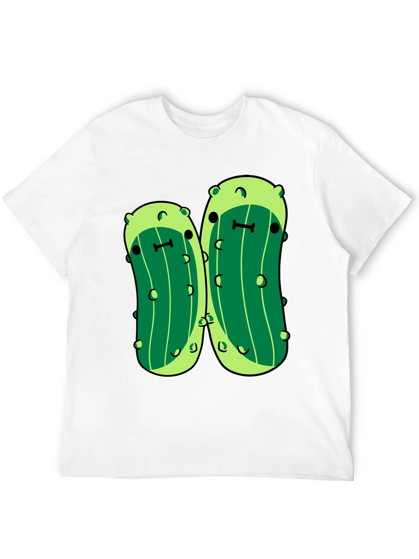 Kawaii Pickle Graphic Tee - Unisex Black T-Shirt