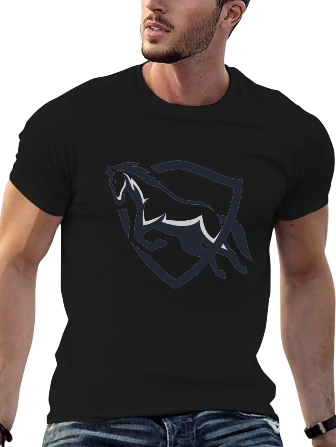 Black Horse Shield Graphic Tee