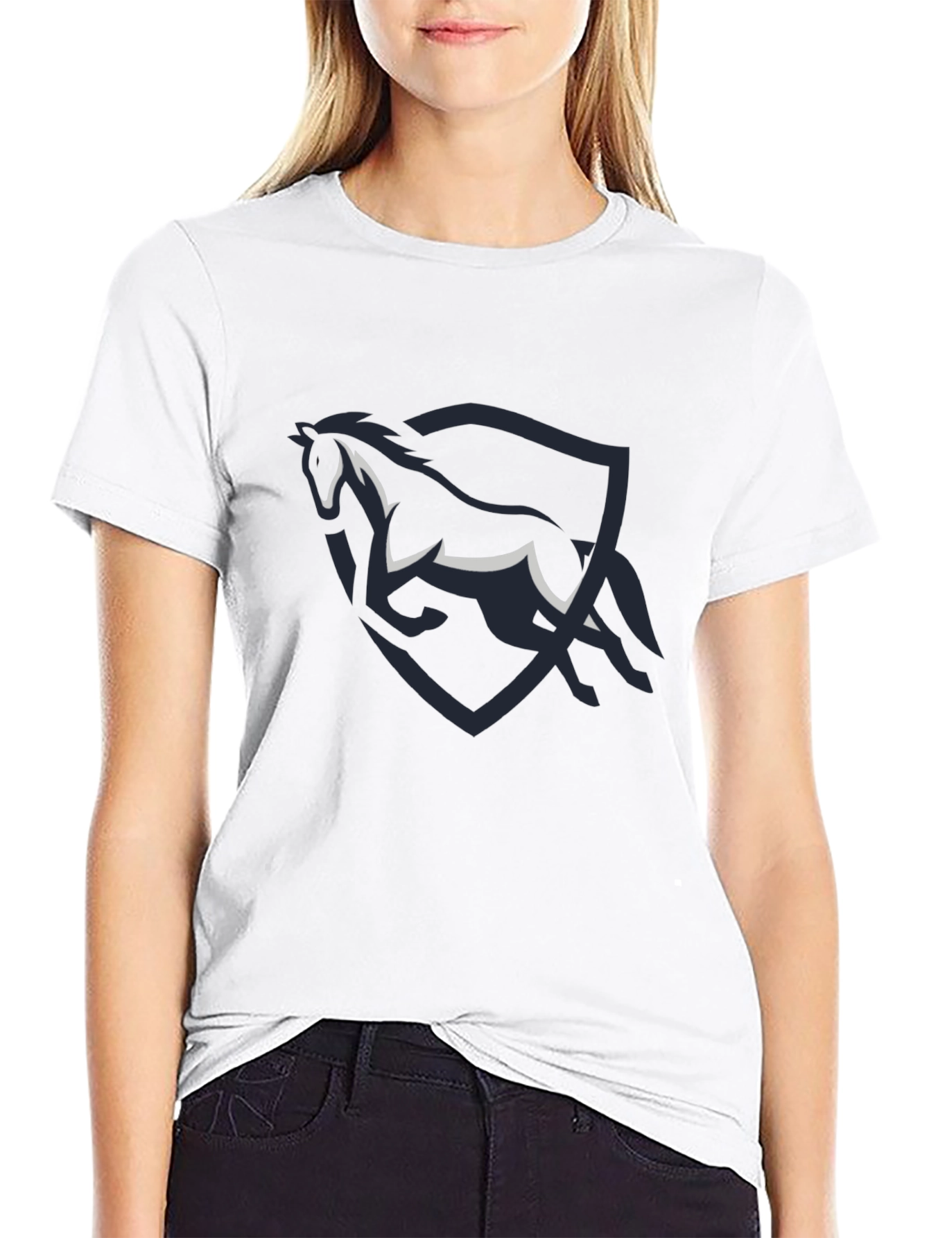 Black Horse Shield Graphic Tee