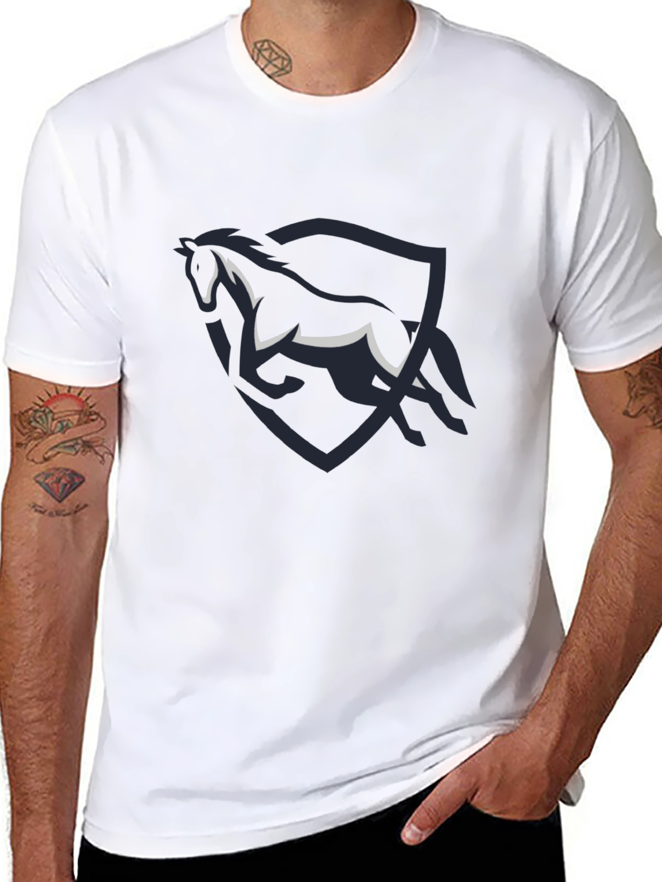 Black Horse Shield Graphic Tee