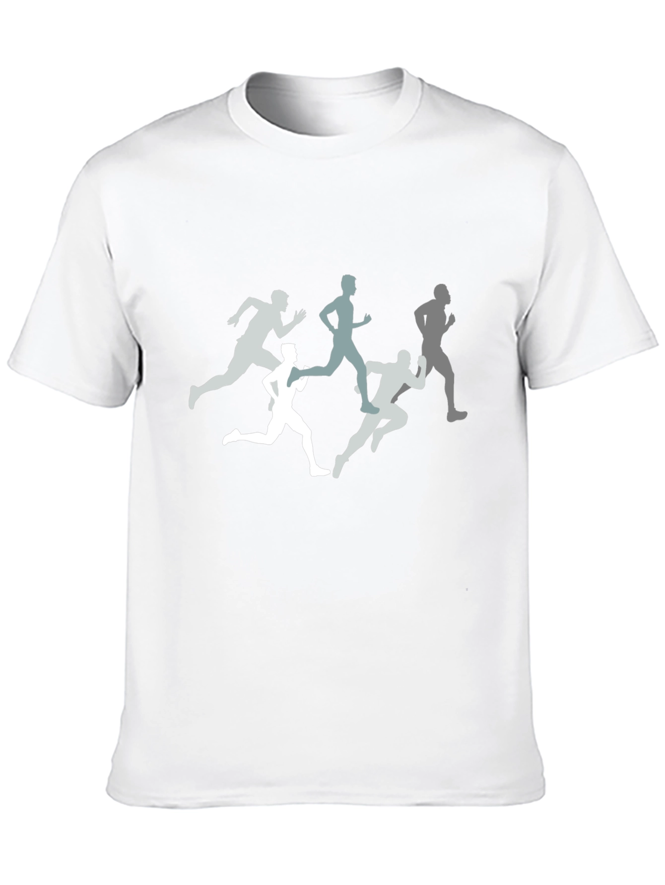 Mens Running Silhouette Graphic Black T-Shirt