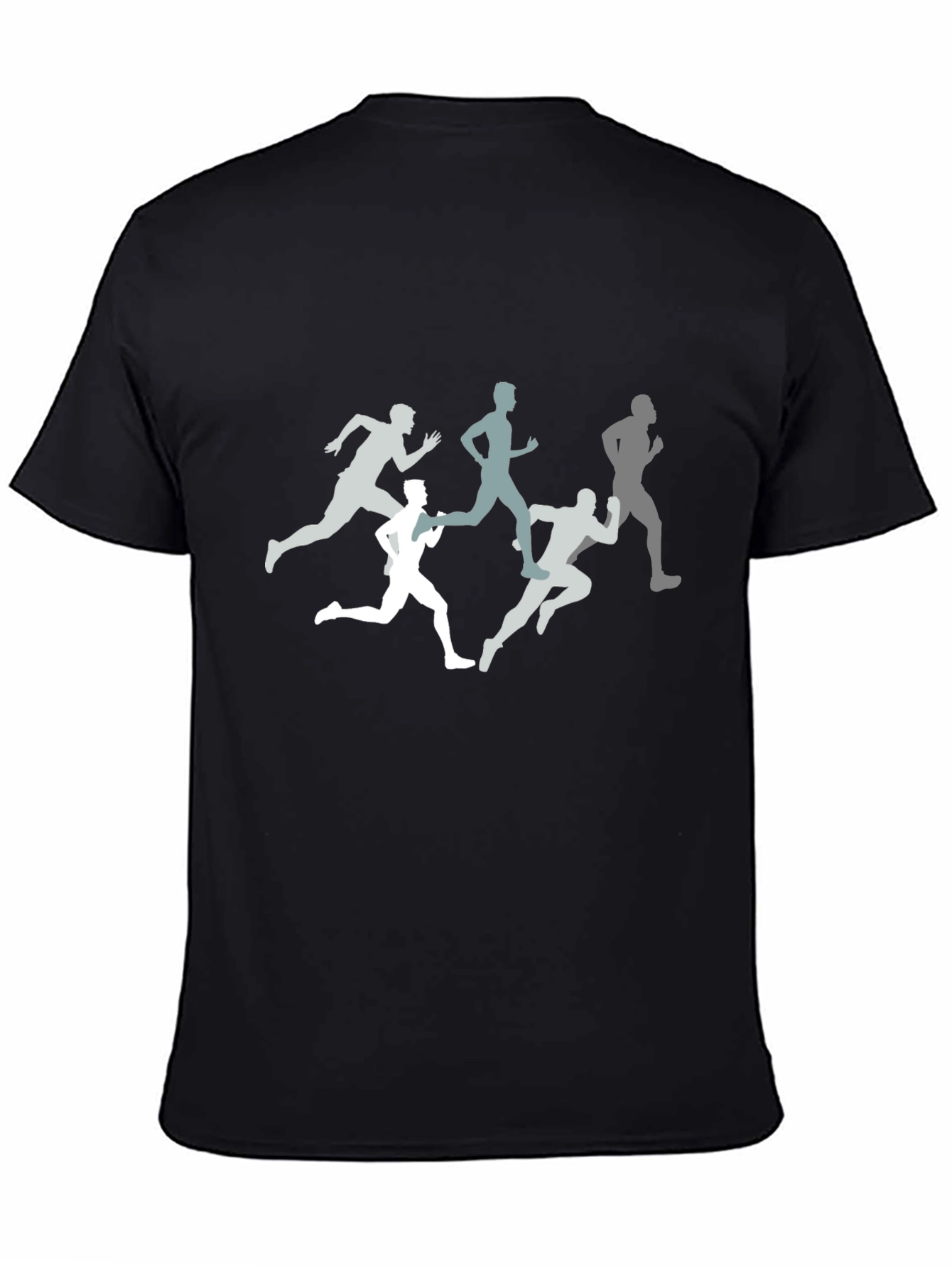 Mens Running Silhouette Graphic Black T-Shirt