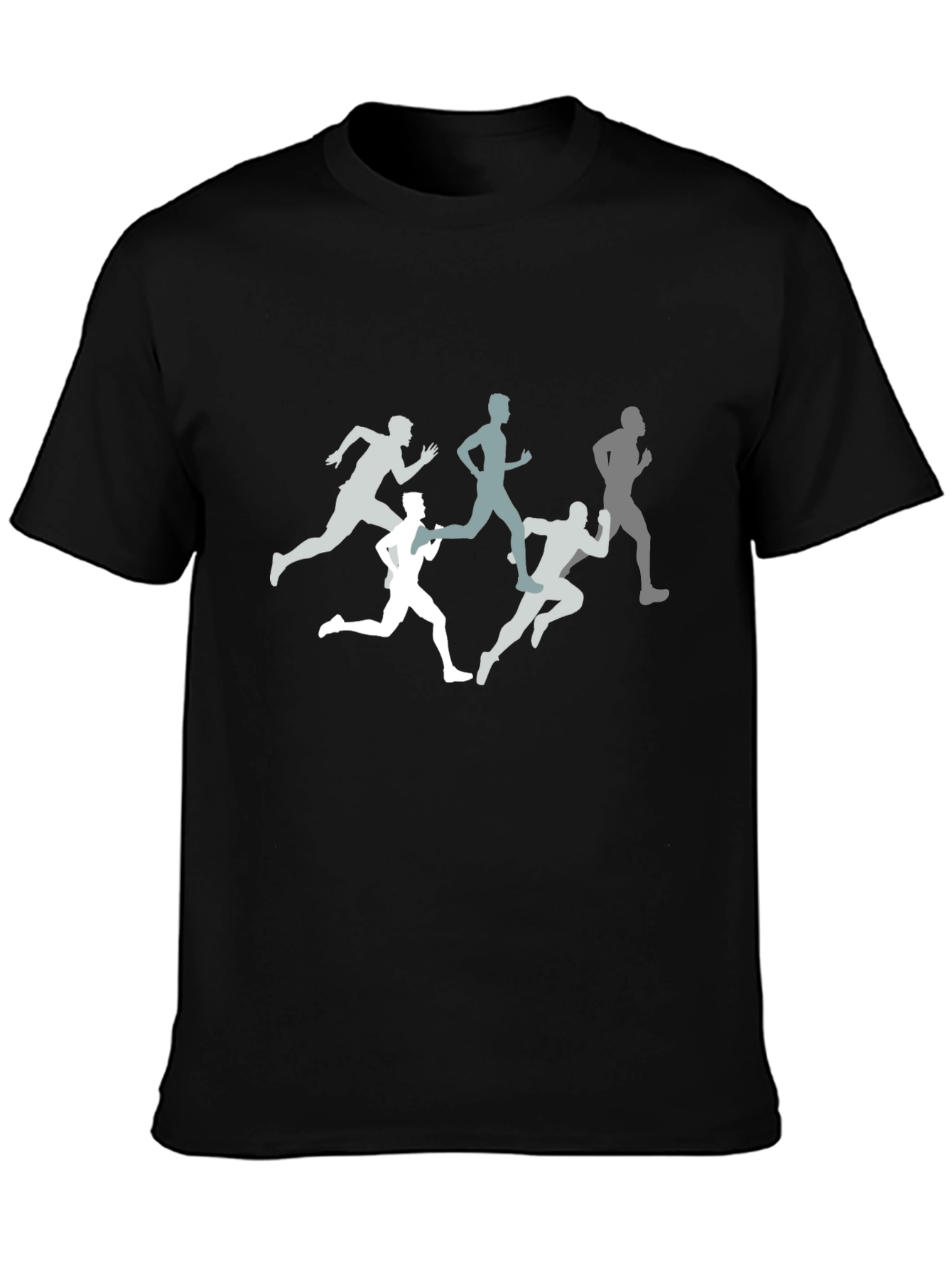 Mens Running Silhouette Graphic Black T-Shirt