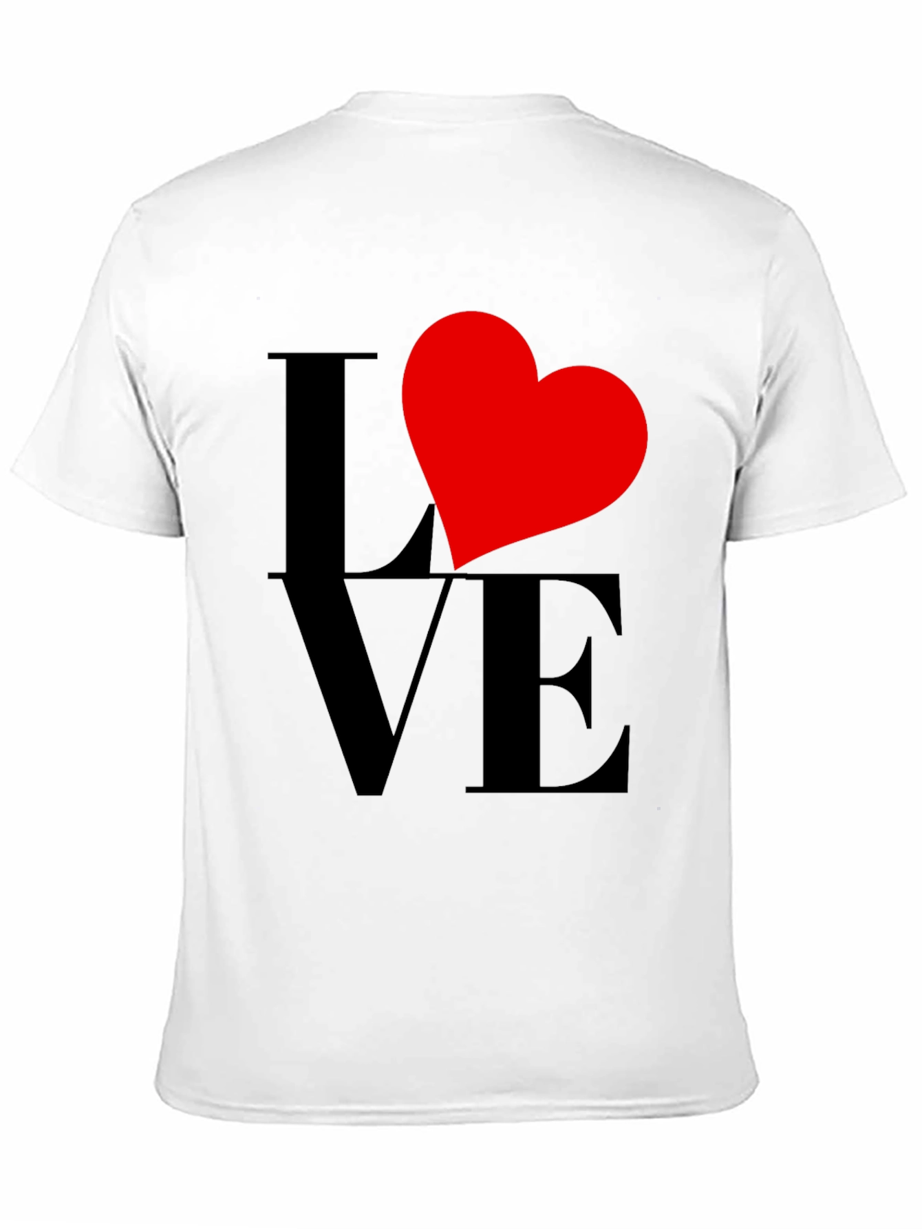Love Heart Graphic Tee - Black Casual Shirt