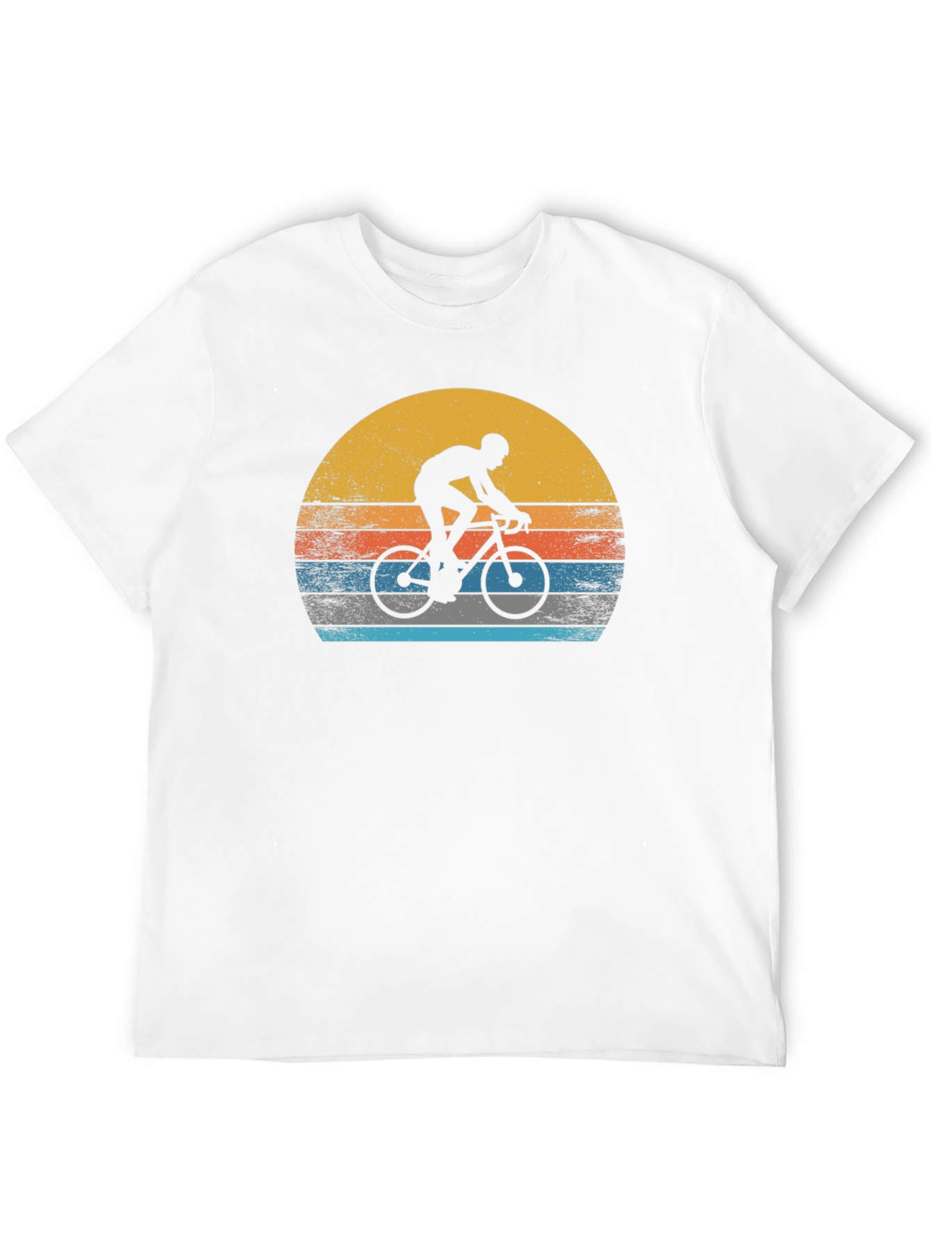 Retro Cyclist Sunset Graphic T-Shirt