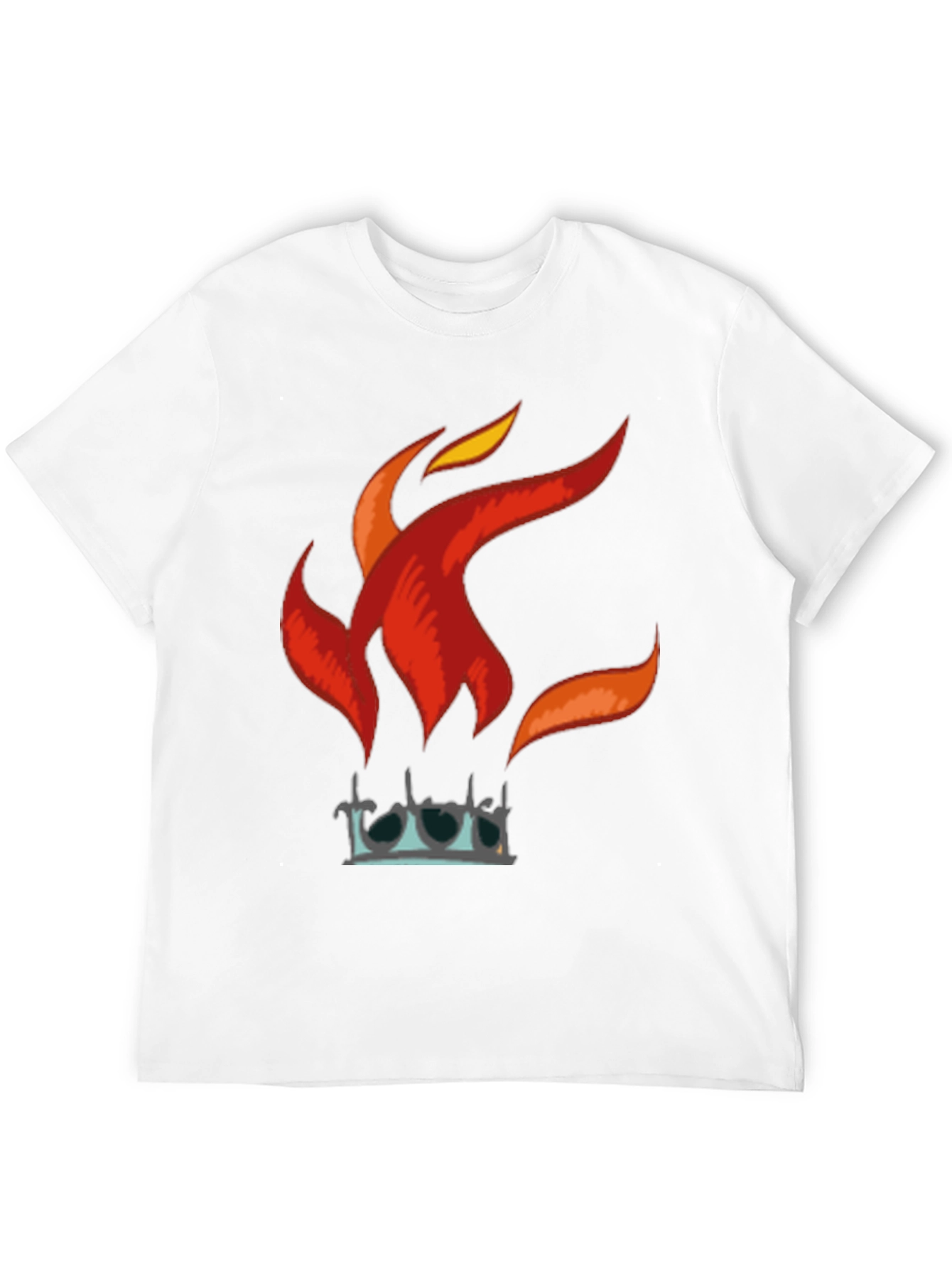 Fiery Crown Graphic T-Shirt - Bold Black Tee