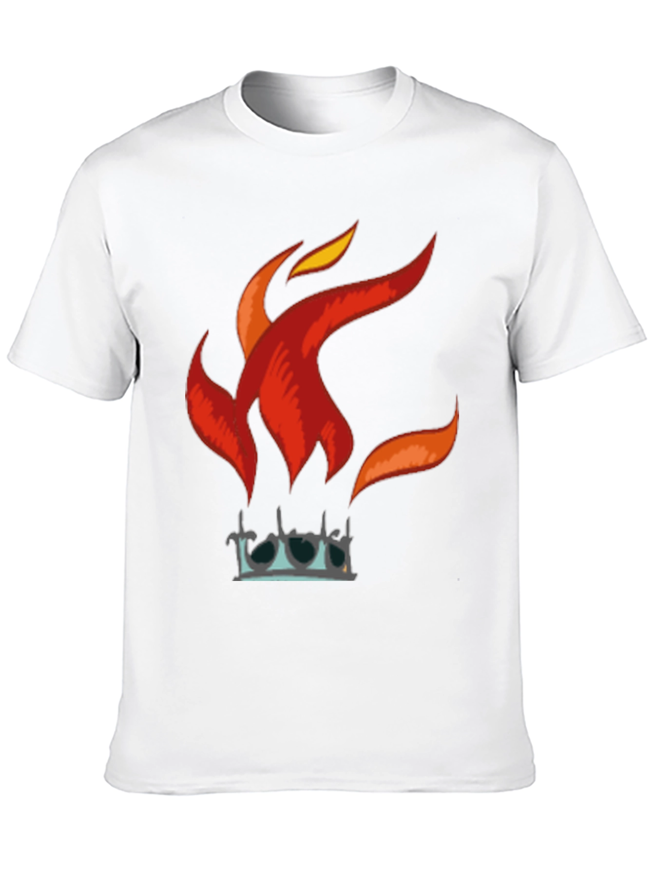 Fiery Crown Graphic T-Shirt - Bold Black Tee