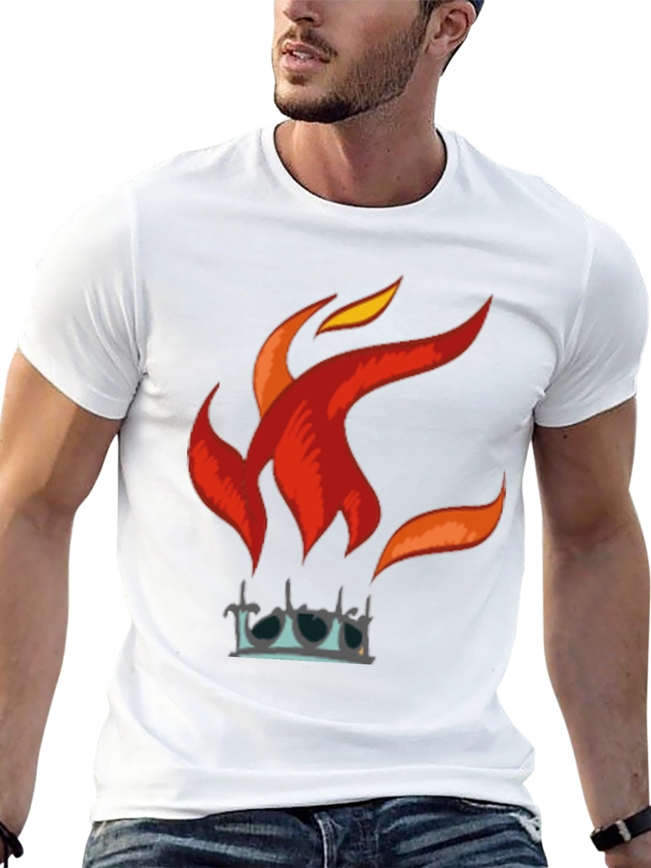 Fiery Crown Graphic T-Shirt - Bold Black Tee