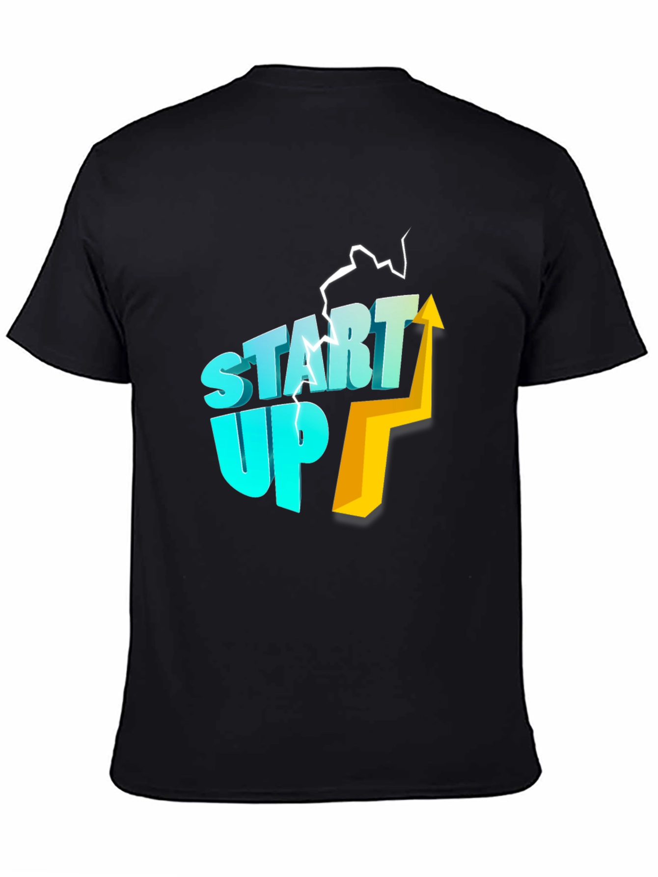 Start Up Arrow Graphic Black T-Shirt