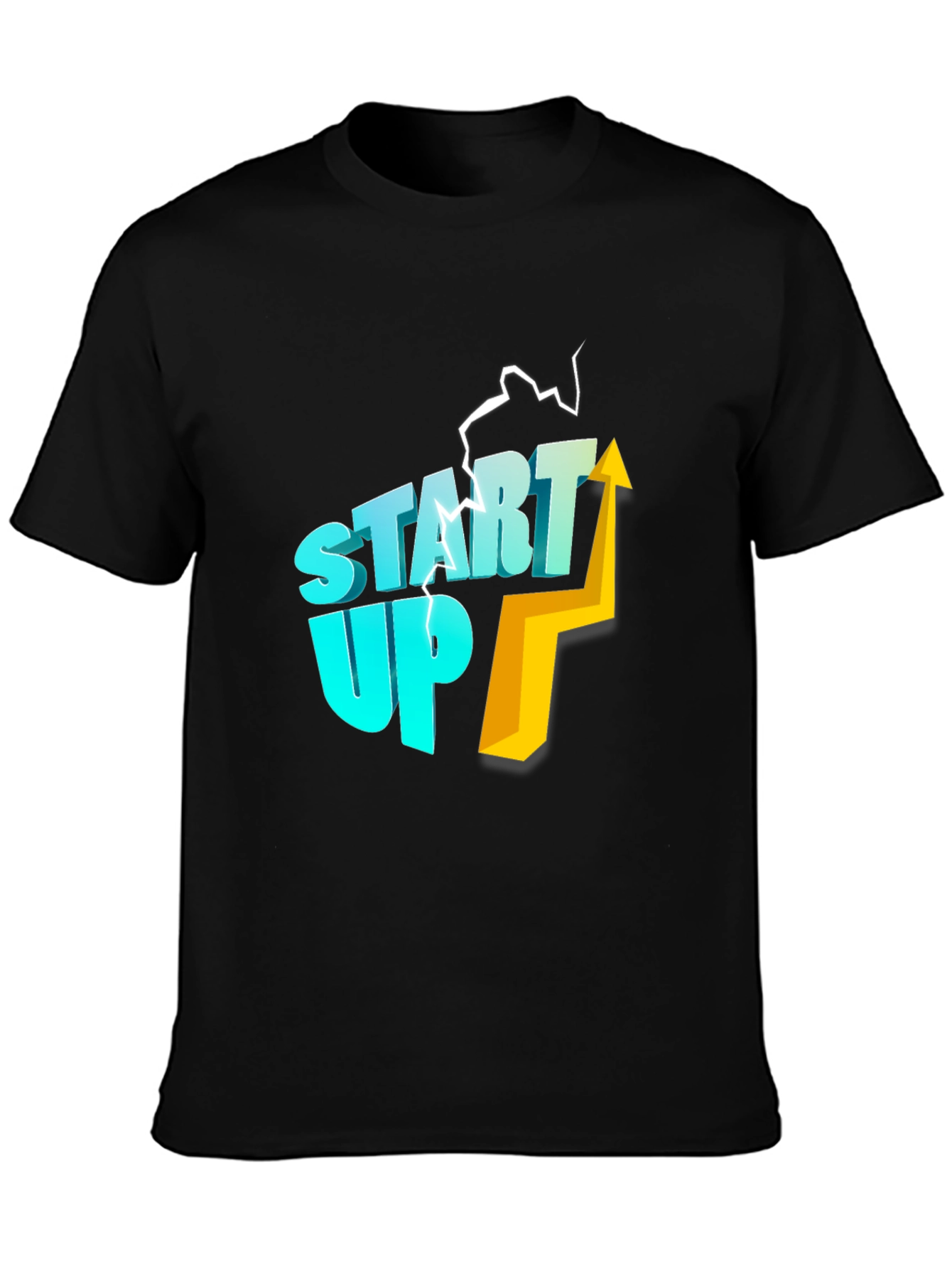 Start Up Arrow Graphic Black T-Shirt