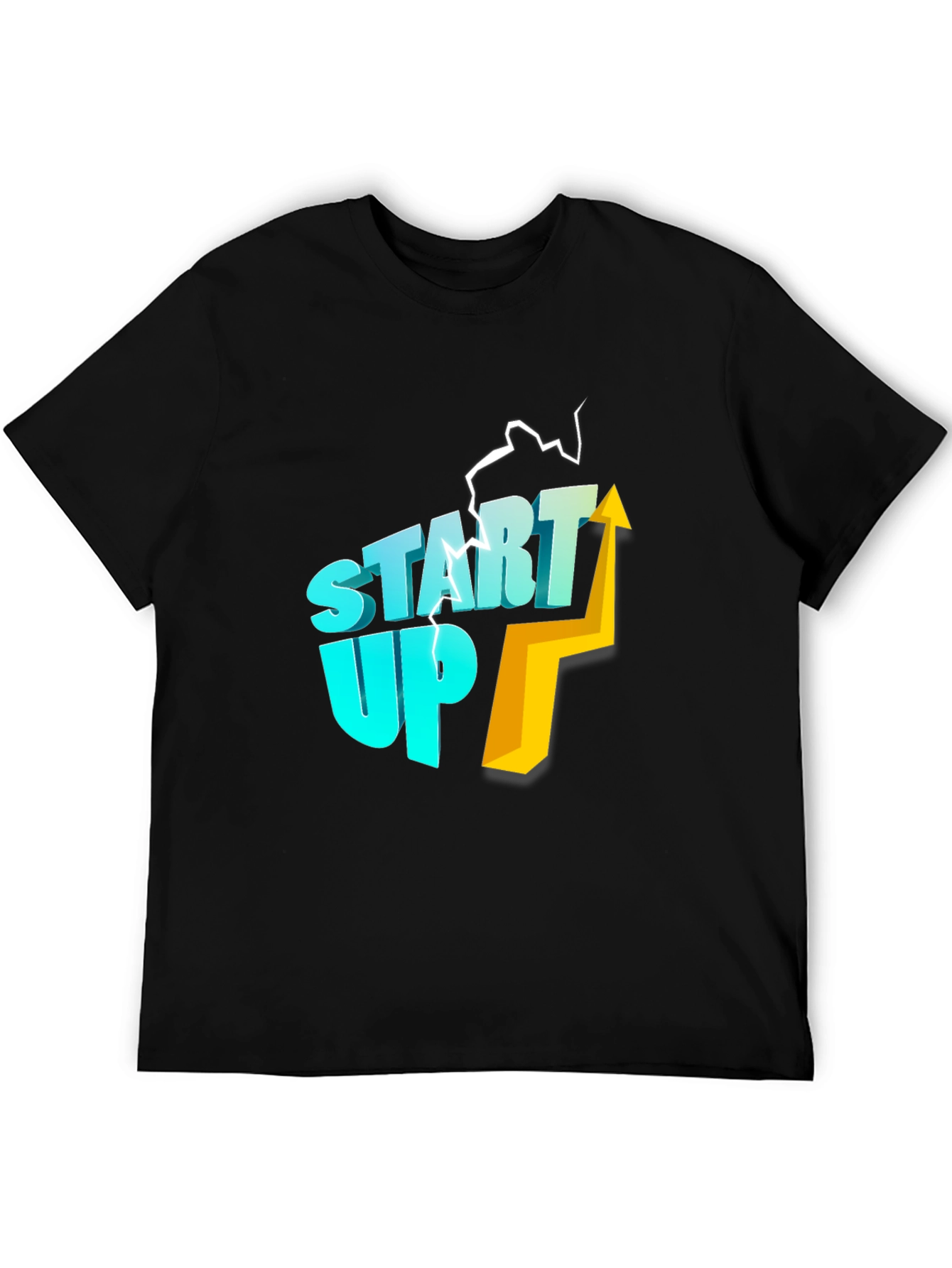 Start Up Arrow Graphic Black T-Shirt
